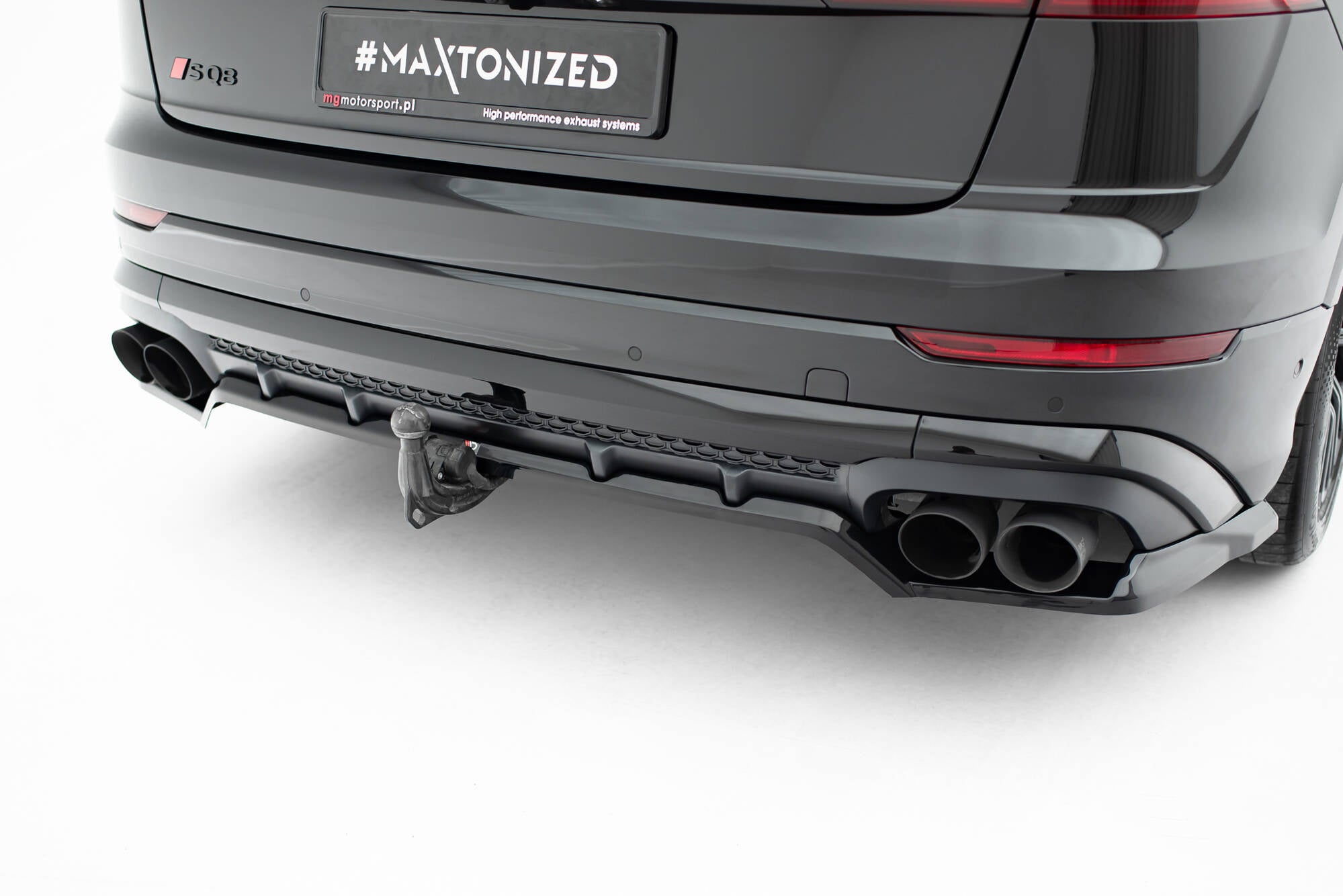 Mittlerer Cup Diffusor V2 DTM Look Heck Ansatz für Audi SQ8 / Q8 S-Line Mk1 Facelift