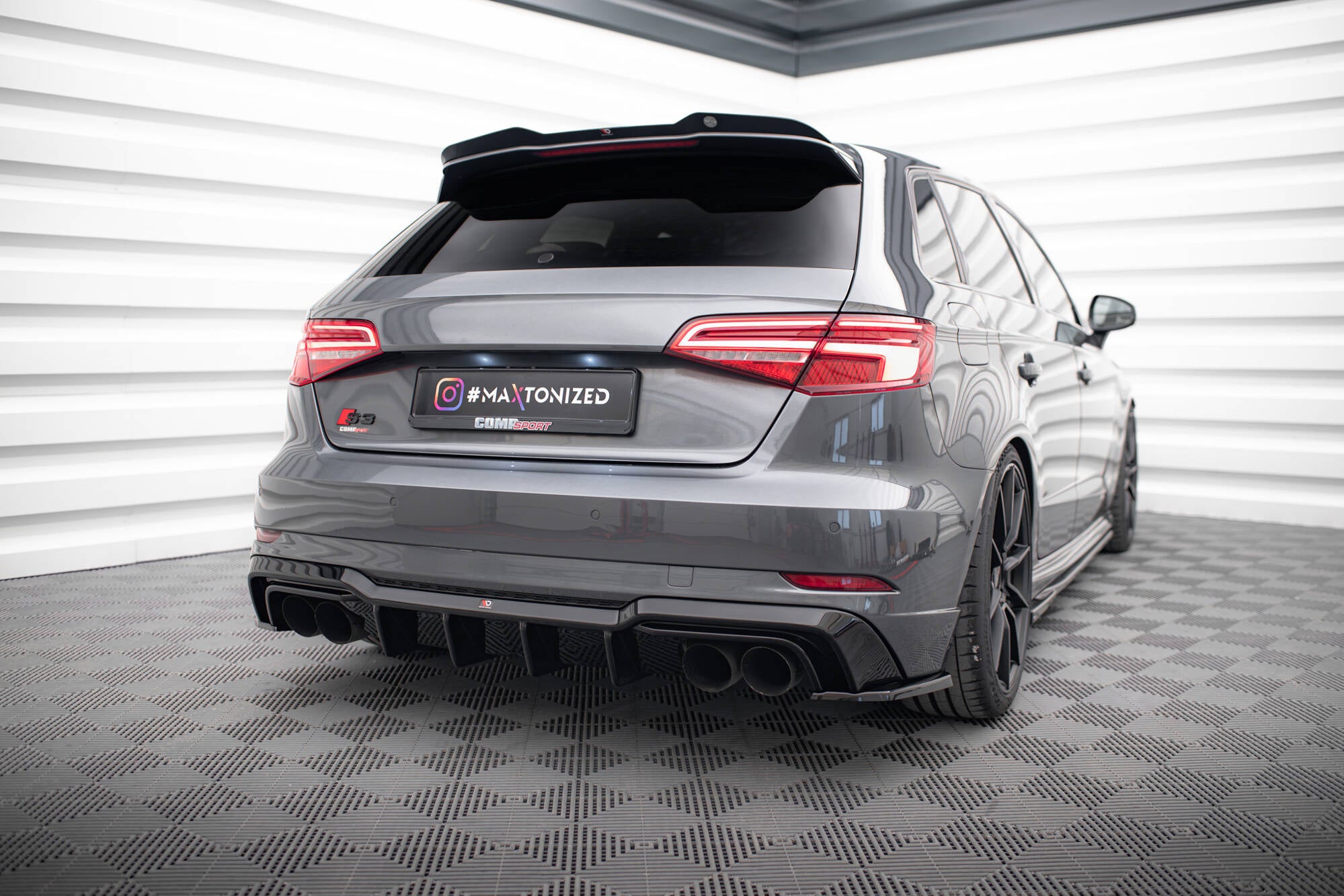 Flaps V2 Heckansatz Flaps Heckansatz für Audi S3 / A3 S-Line Sportback 8V Facelift