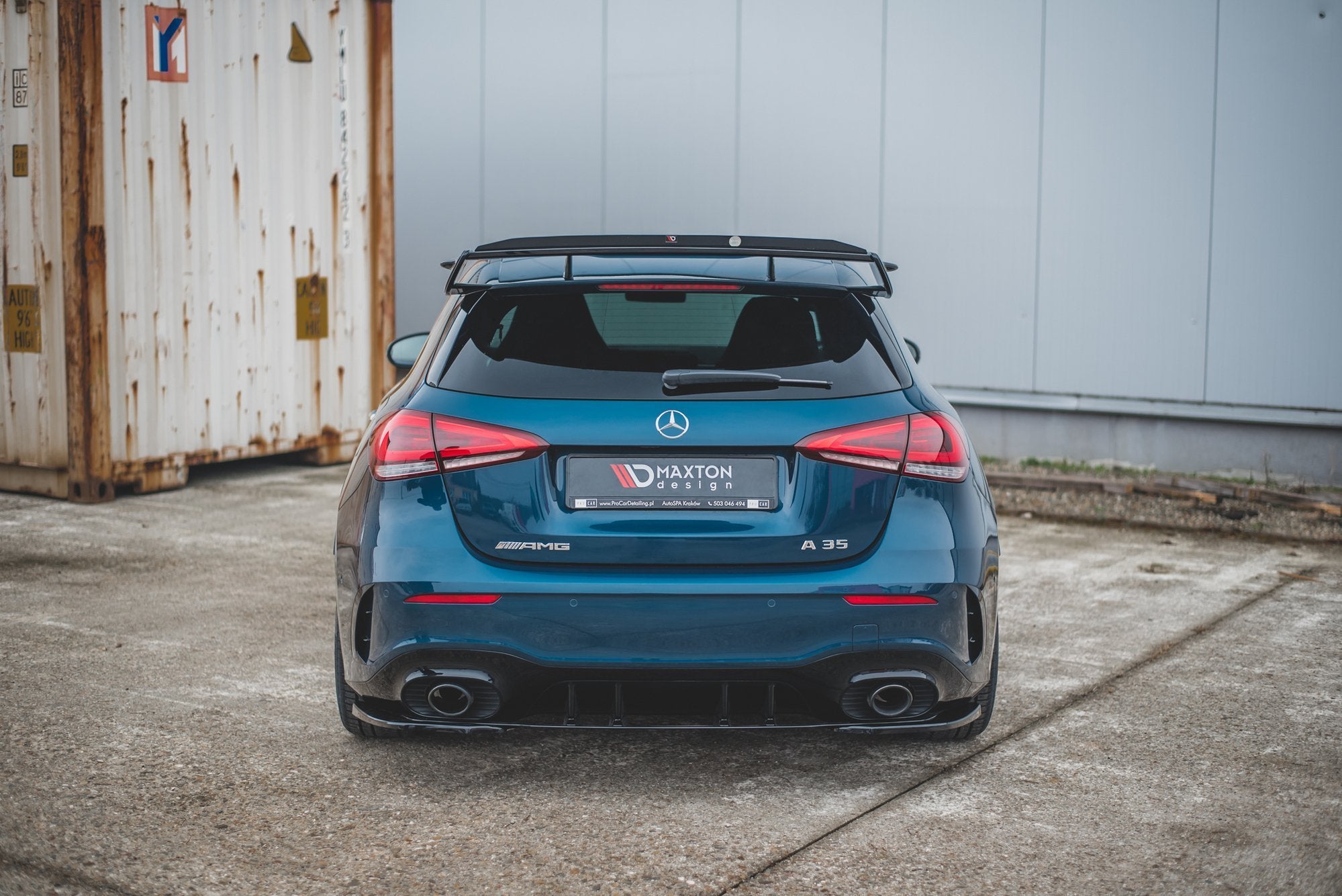 Heck Ansatz Flaps Diffusor für Mercedes A35 AMG Aero Hatchback W177