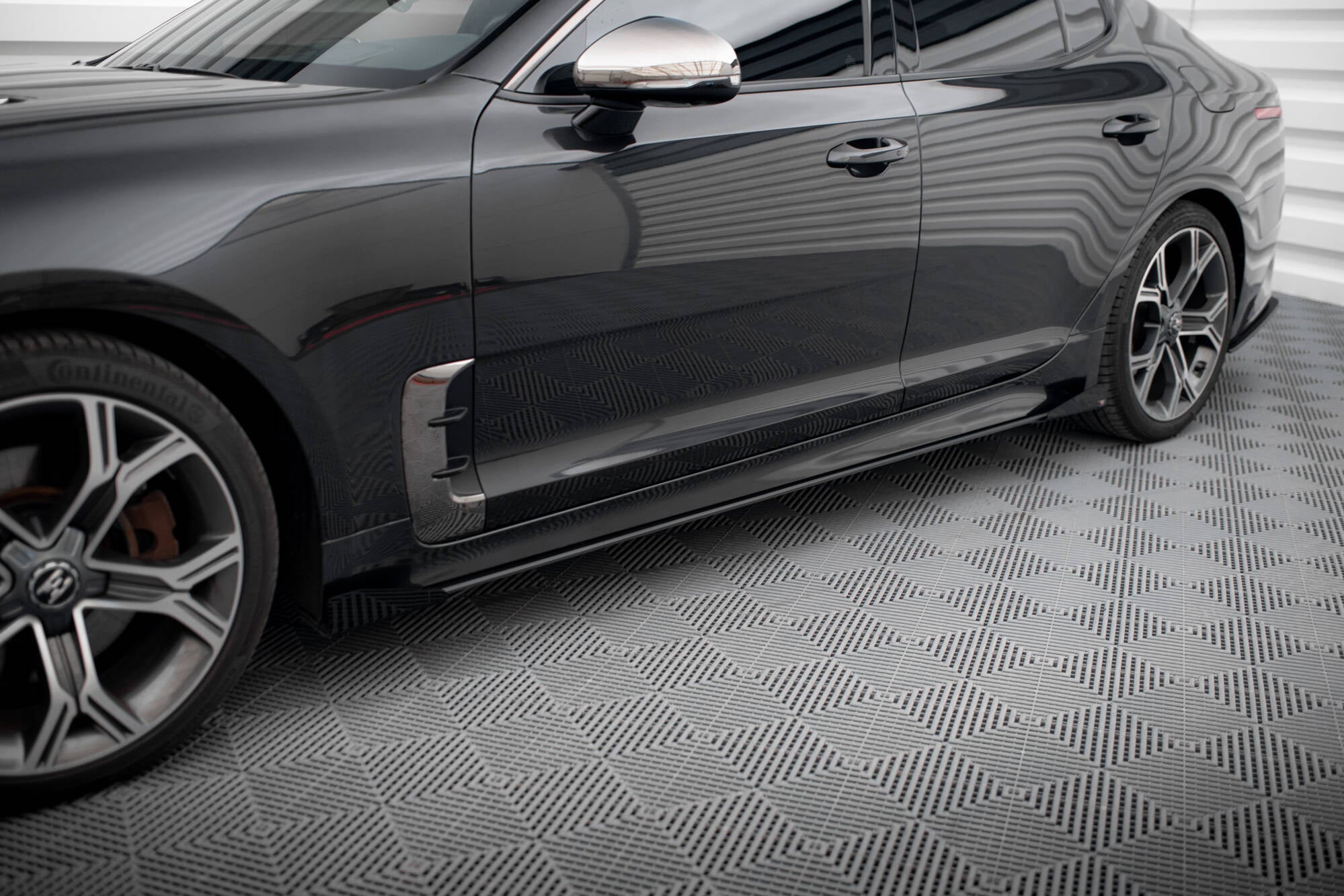 Street Pro Seitenschweller Ansatz für + Flaps Kia Stinger GT / GT-Line / Standard Mk1