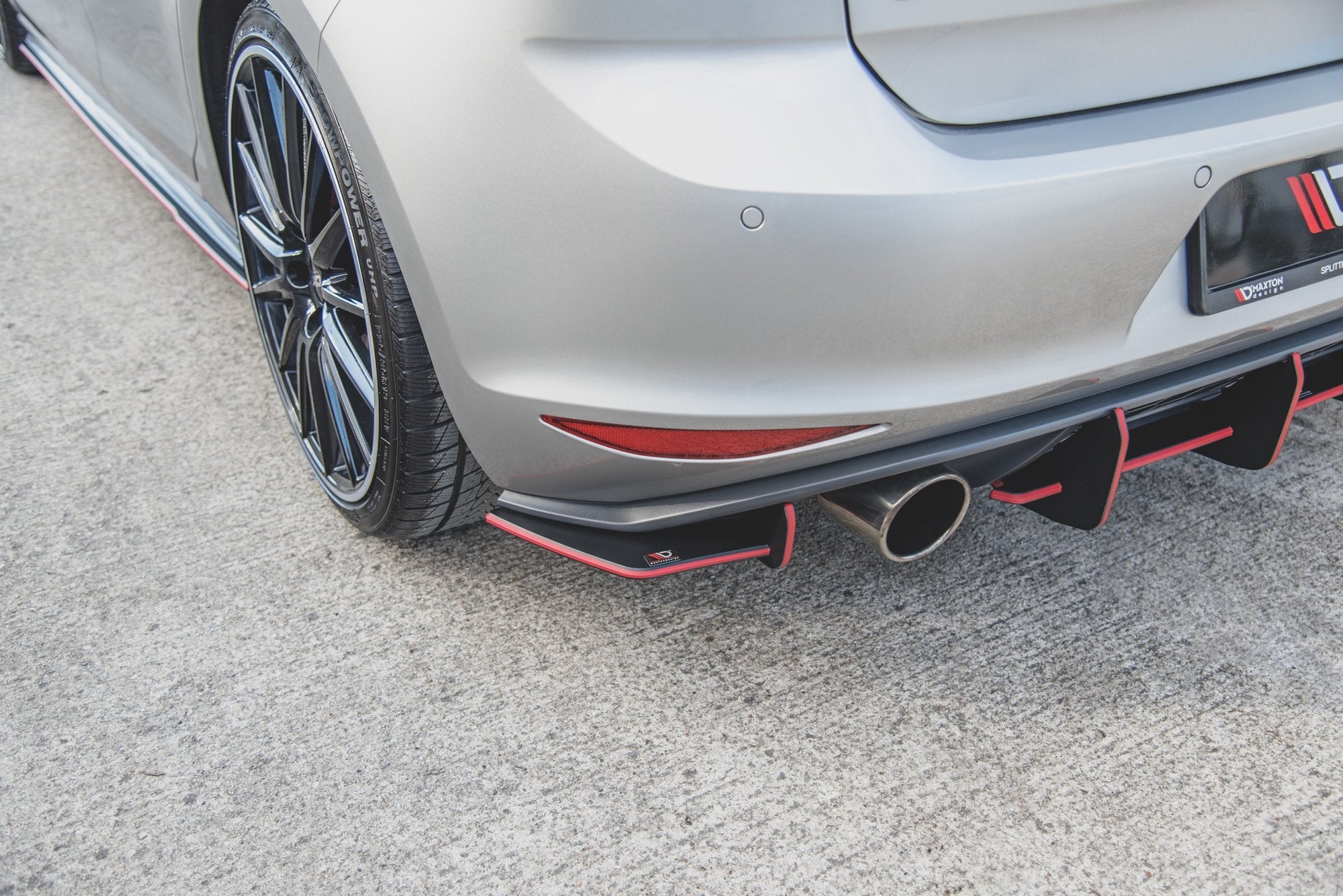 Street Pro Heck Ansatz Flaps Diffusor V1 für L + R VW Golf 7 GTI