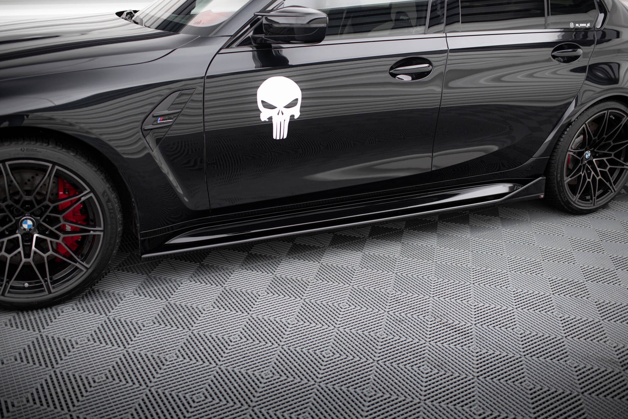 Seitenschweller V3 Ansatz für für CSL Look BMW M3 Limousine / Touring G80 / G81
