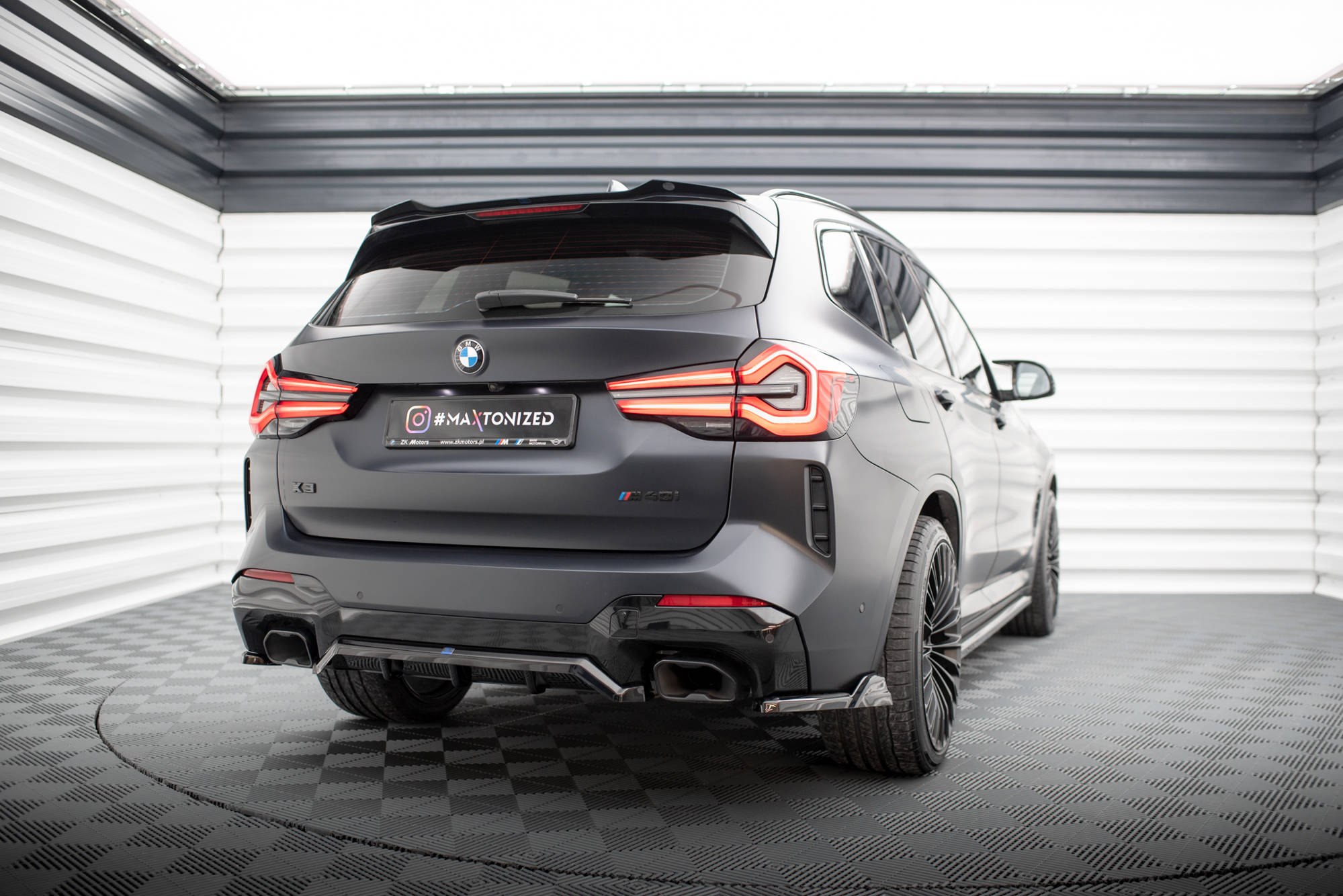 Mittlerer Cup Diffusor DTM Look Heck Ansatz für BMW X3 M-Paket G01 Facelift