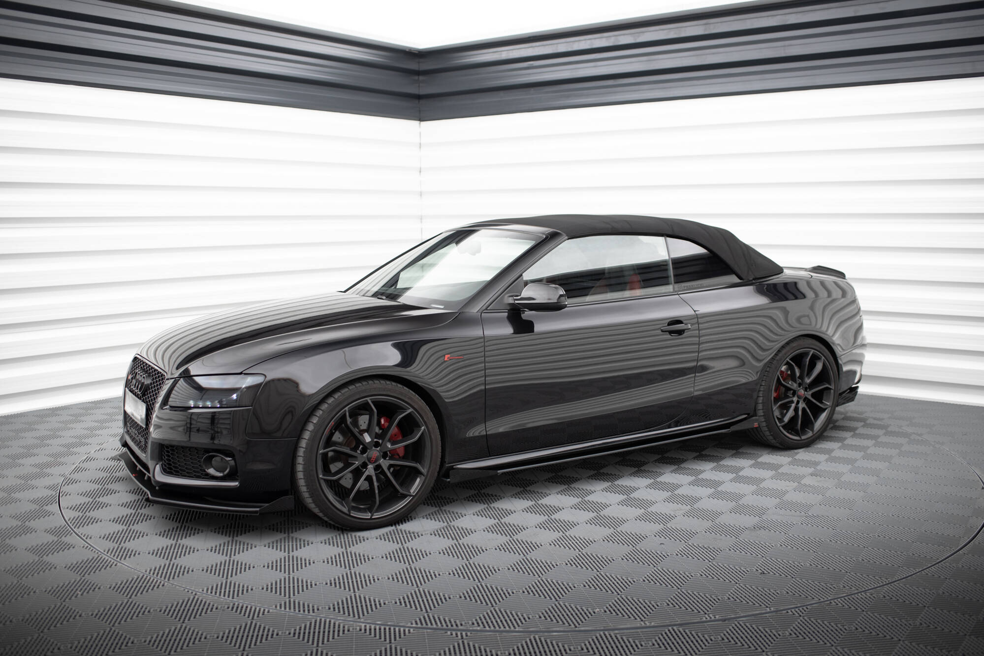 Street Pro Seitenschweller Ansatz + Flaps für Audi A5 / A5 S-Line / S5 Coupe / Cabrio 8T / 8T Facelift