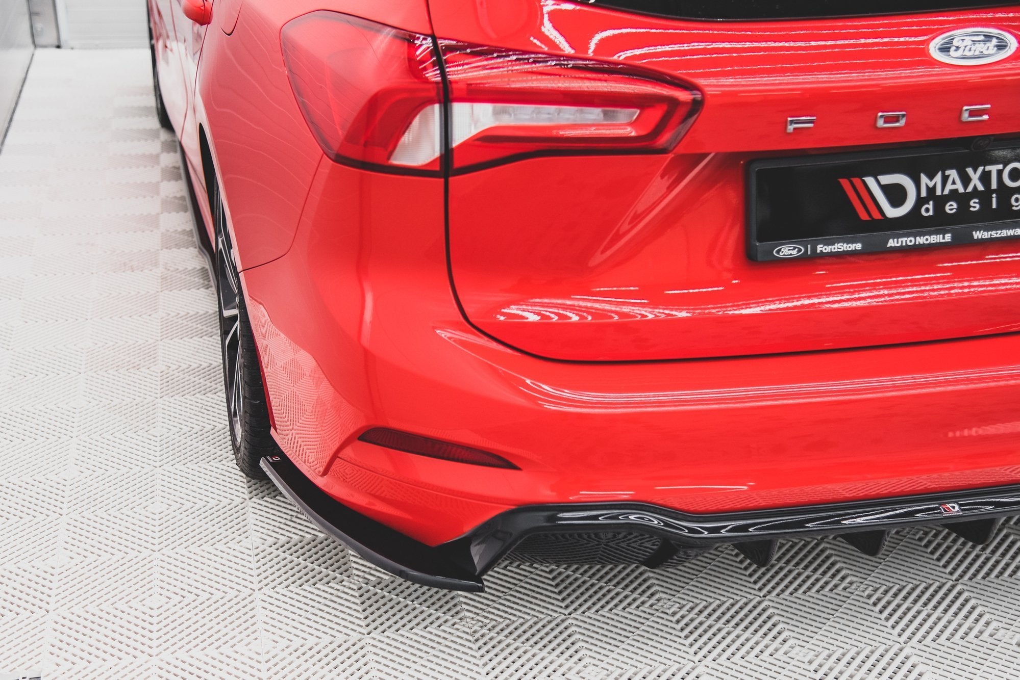 Heck Ansatz Flaps Diffusor V3 für (Für Diffusor ) Ford Focus ST-Line Kombi Mk4