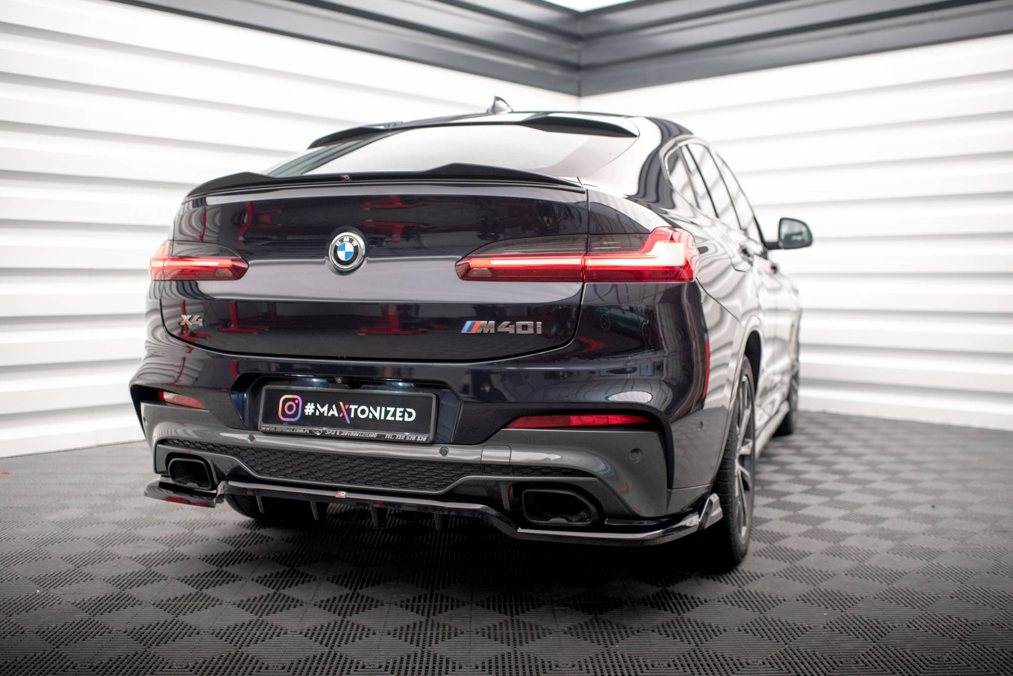 Mittlerer Cup Diffusor V2 DTM Look Heck Ansatz für BMW X4 M40i G02