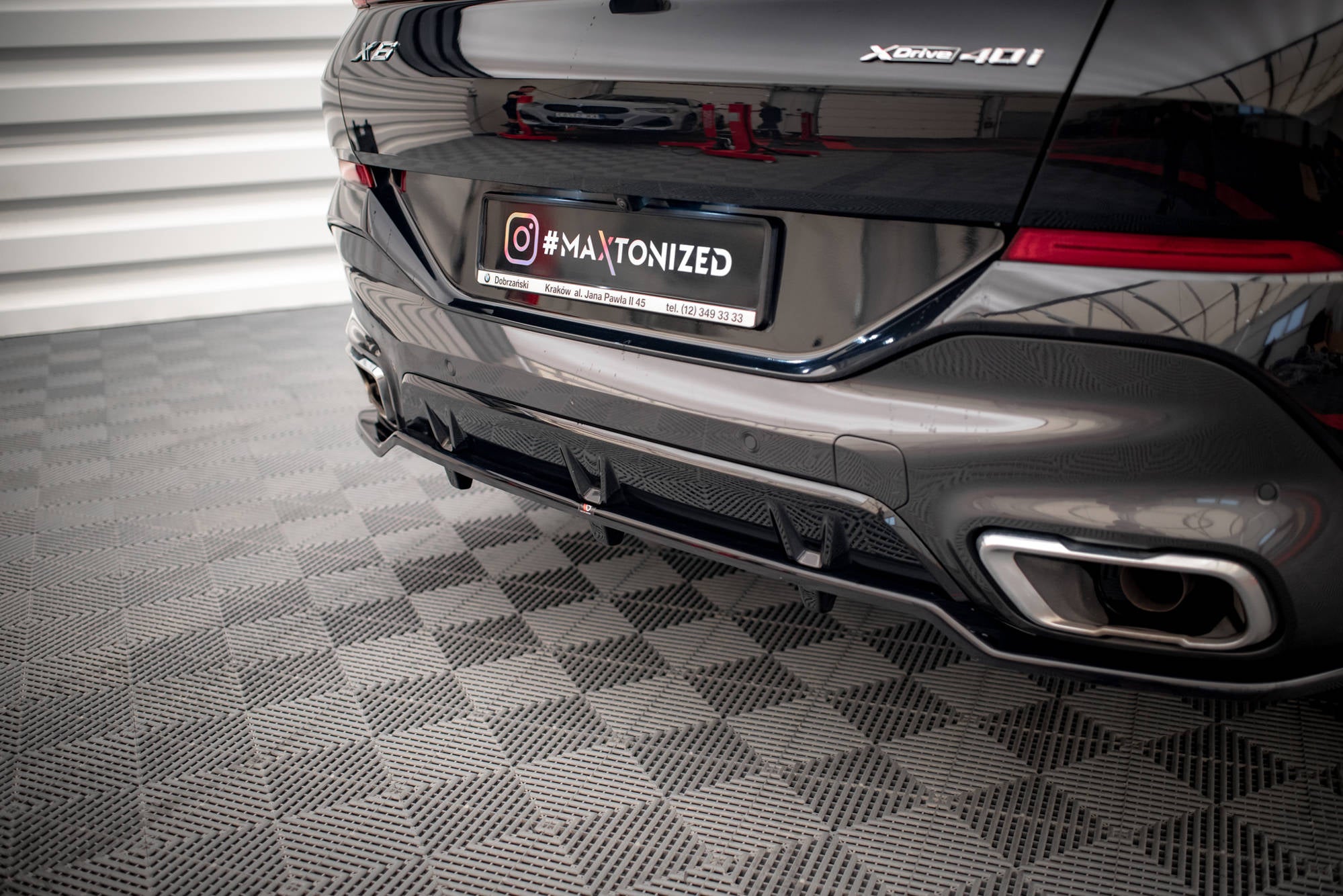 Mittlerer Cup Diffusor V2 DTM Look Heck Ansatz für BMW X6 M - Paket G06