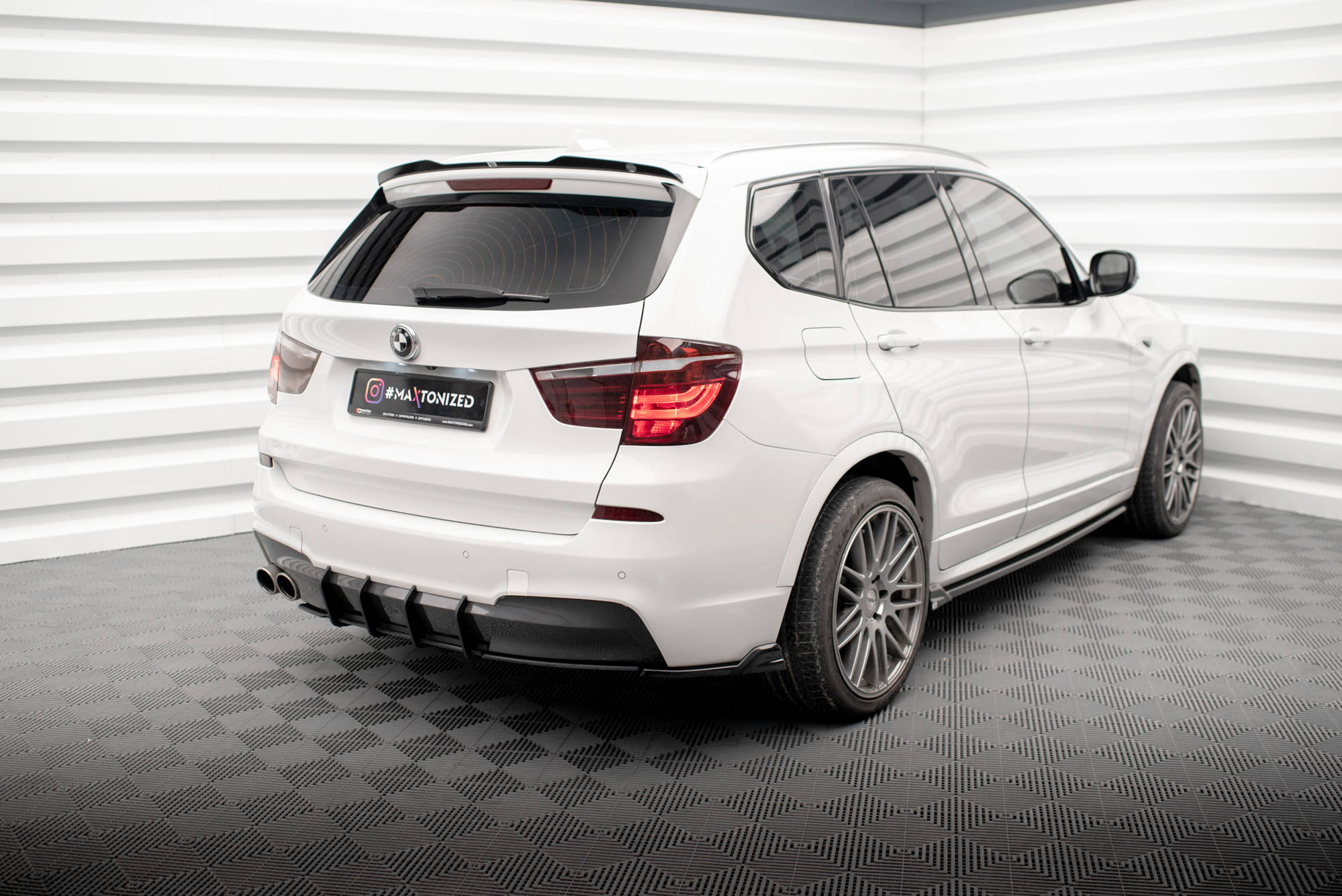 Flaps Heckansatz Diffusor für BMW X3 M-Paket F25