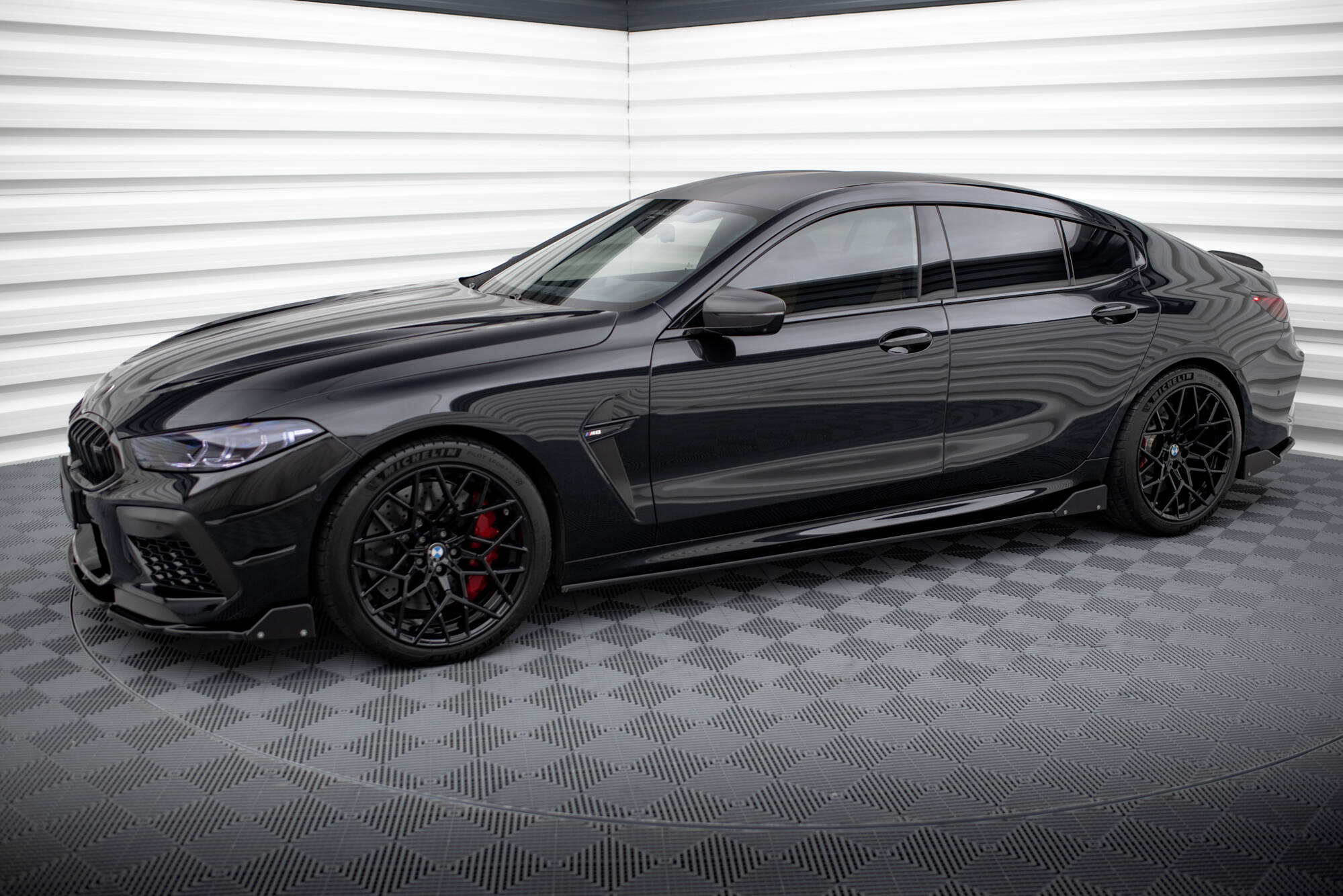 Seitenschweller V1 Ansatz für + Flaps für BMW M8 Gran Coupe F93 / 8 Gran Coupe M - Paket G16