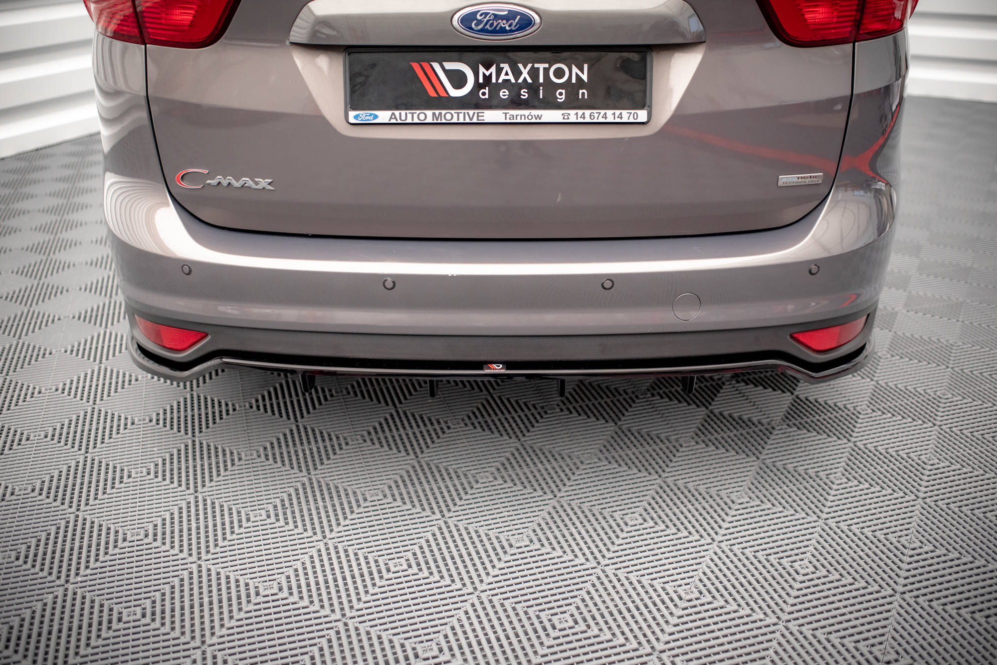 Mittlerer Cup Diffusor DTM Look Heck Ansatz für Ford C-Max Mk2