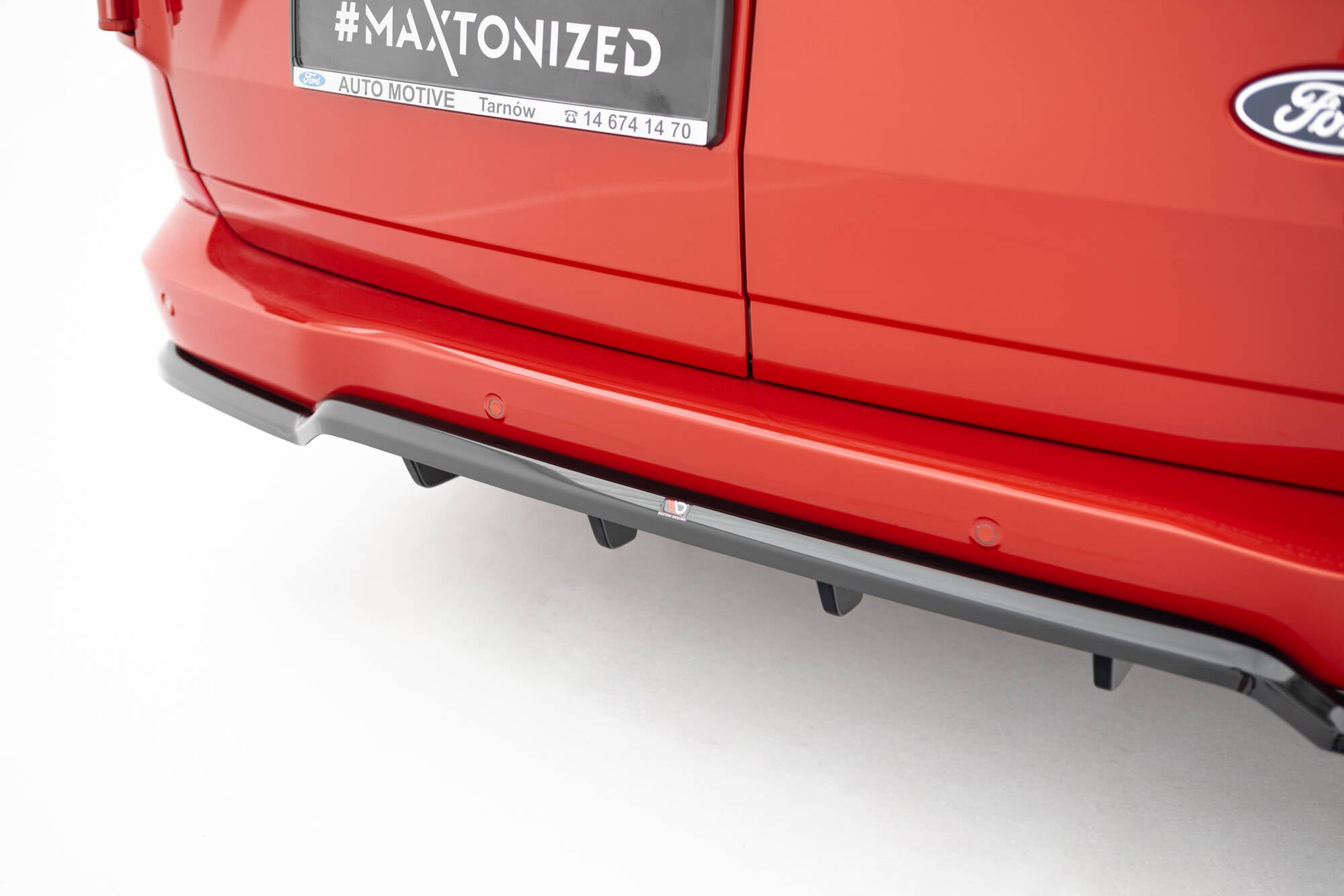 Mittlerer Cup Diffusor DTM Look Heck Ansatz für Ford Transit Custom / Tourneo Custom Mk2