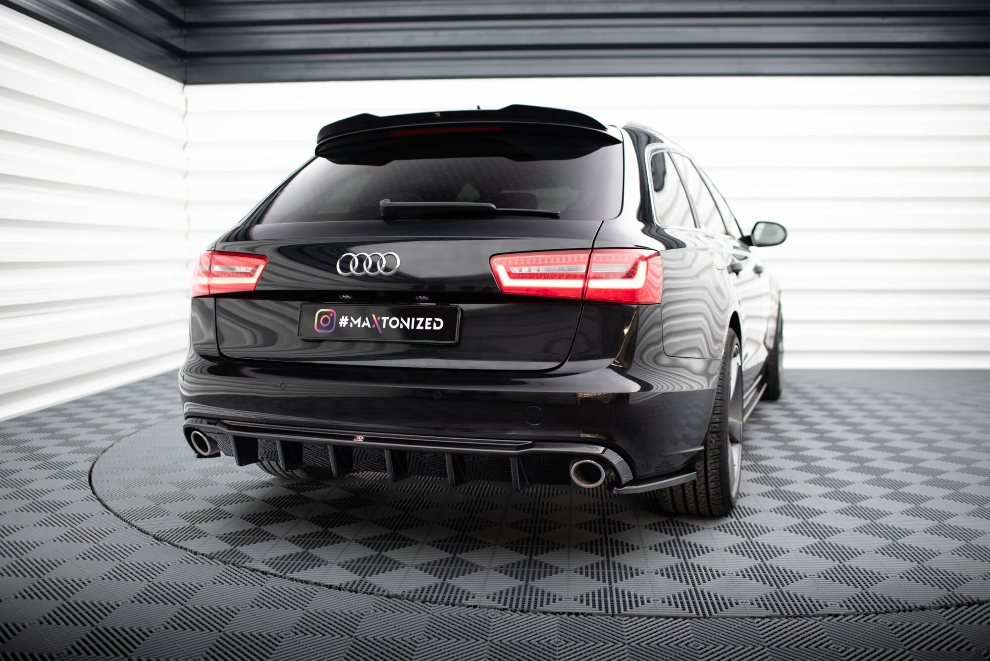 Diffusor Heck Ansatz für Audi A6 Limousine / Avant C7