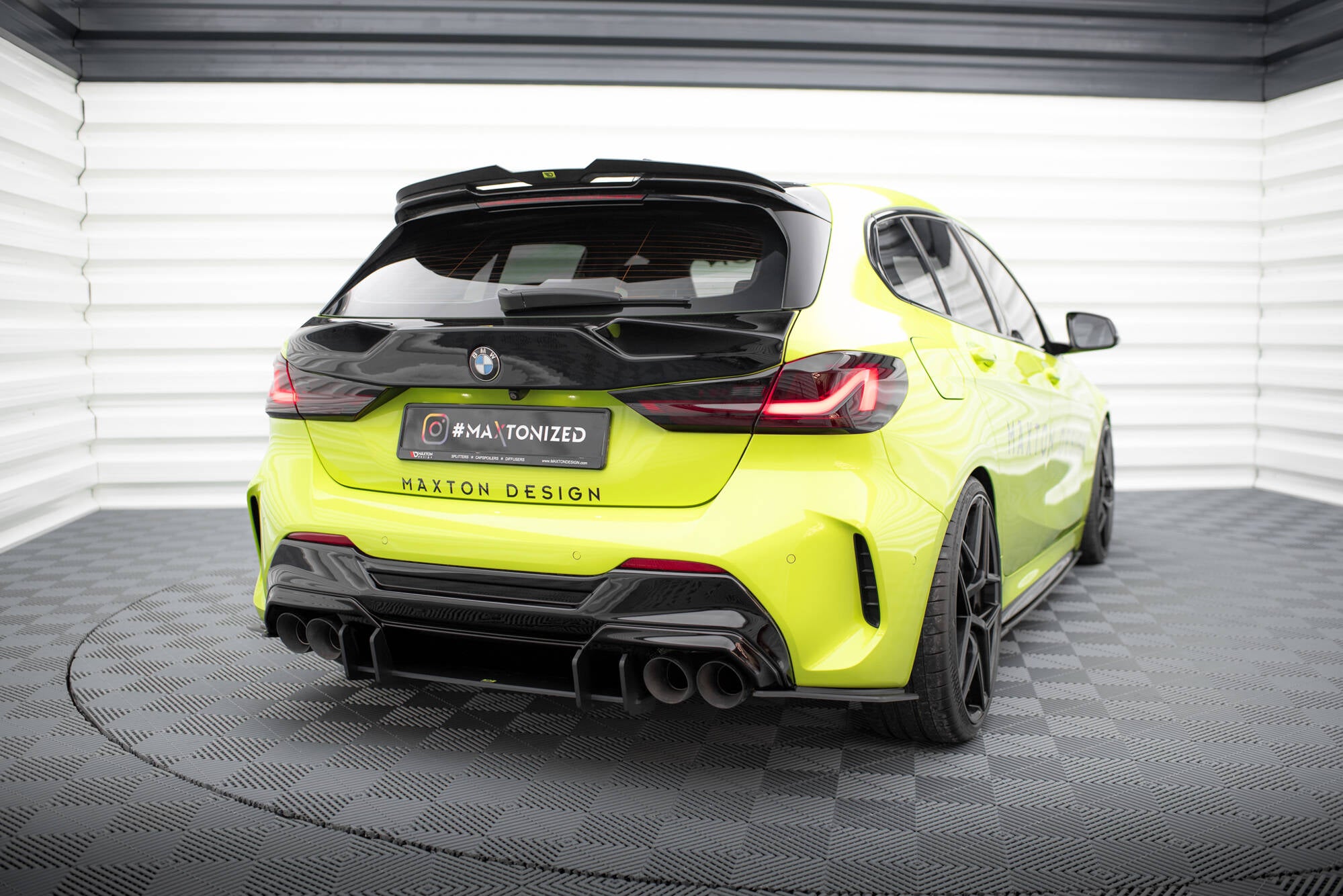 Street Pro Flaps Heckansatz V2 Diffusor für BMW 1er F40 M - Paket / M135i