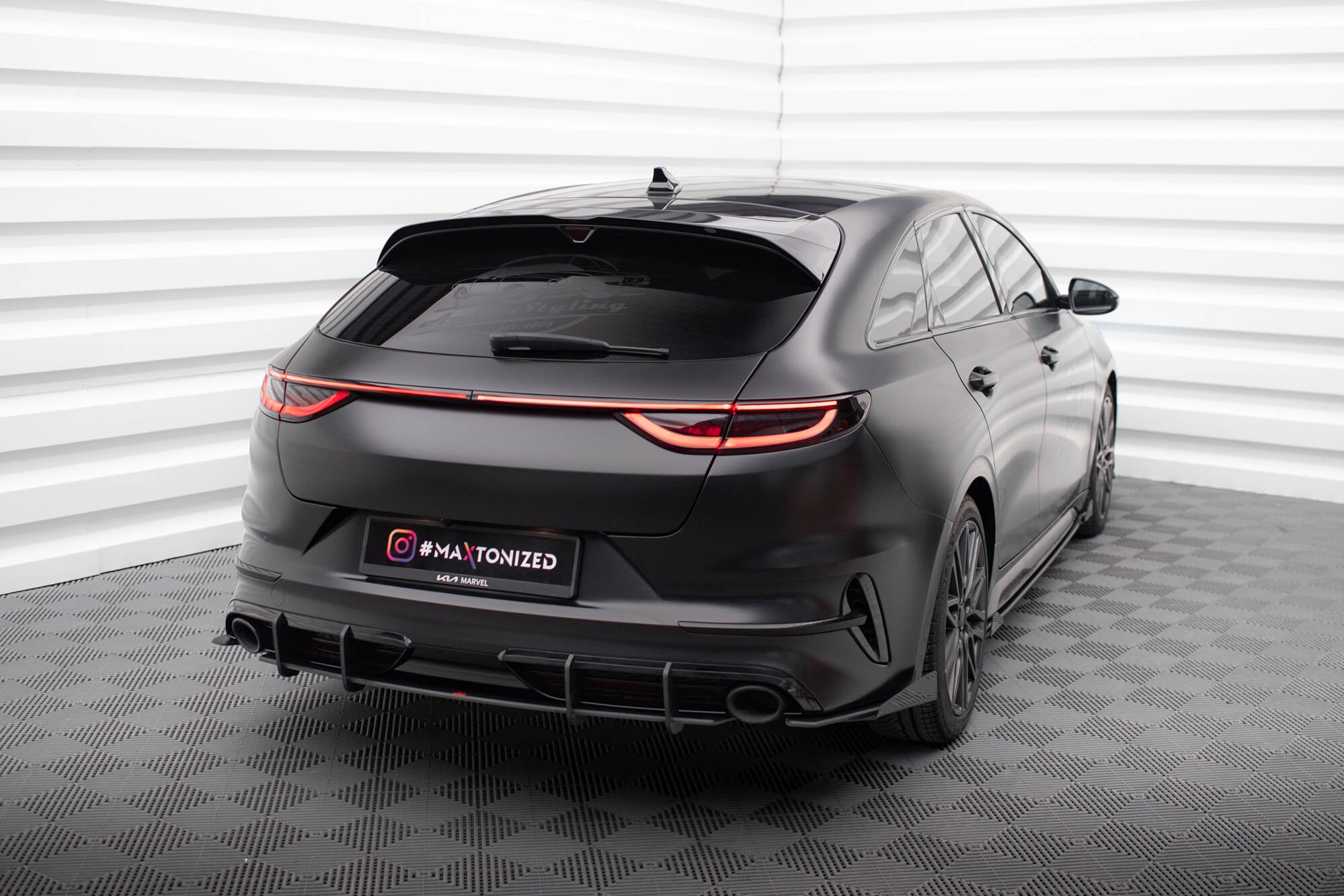 Street Pro Heck Ansatz Flaps Diffusor +Flaps für Kia Proceed GT Mk1 Facelift