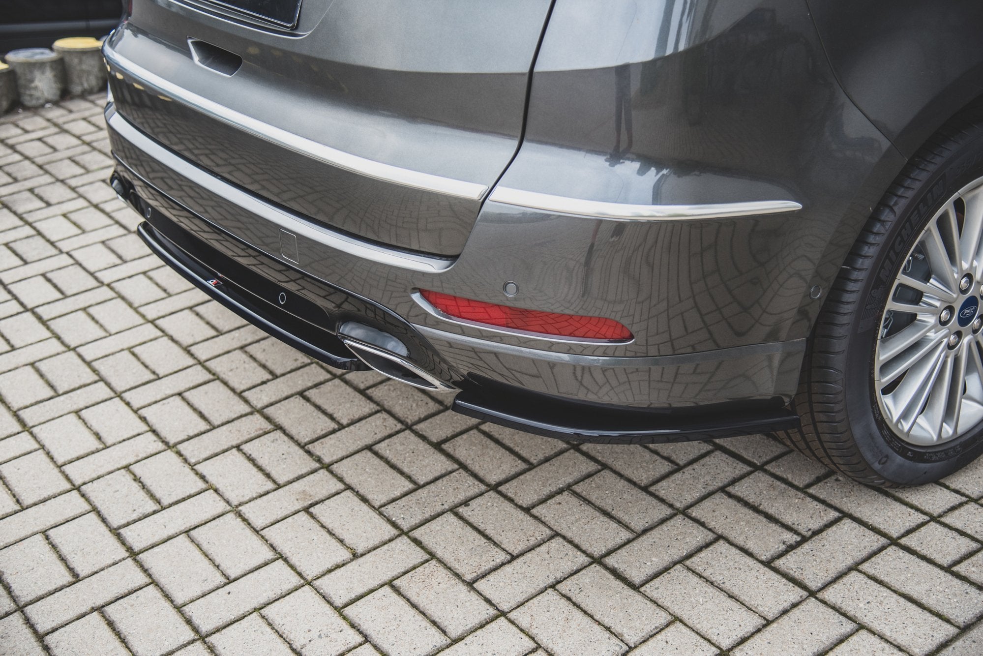 Heck Ansatz Flaps Diffusor für Ford S-Max Vignale Mk2 Facelift