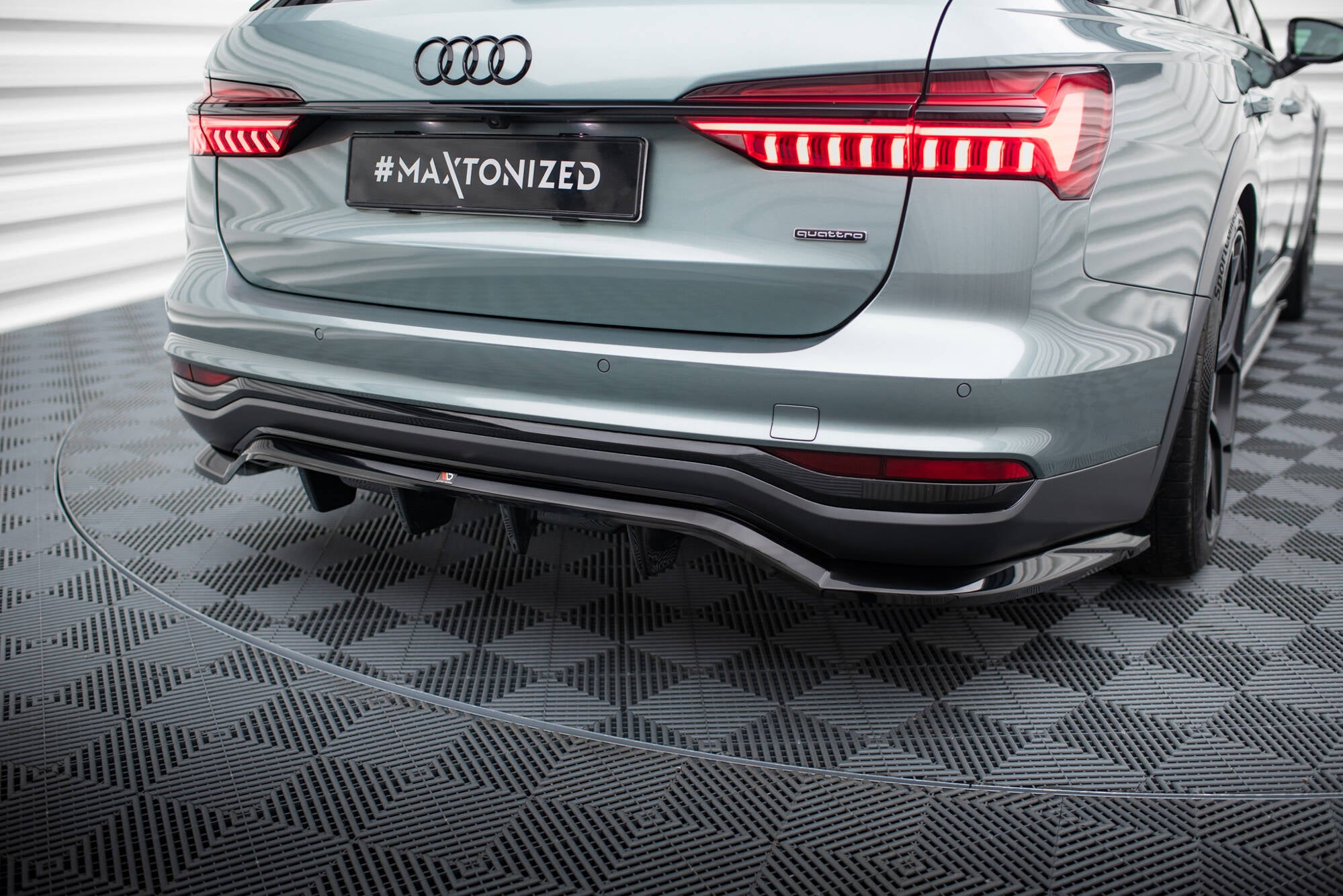 Mittlerer Cup Diffusor DTM Look Heck Ansatz für Audi A6 Allroad C8