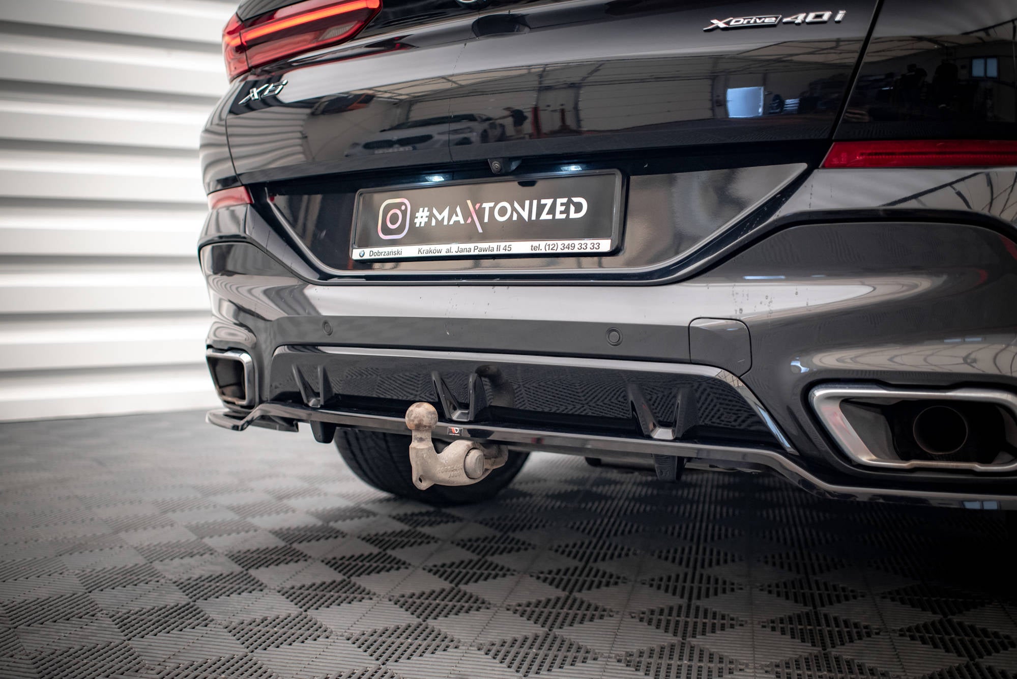 Mittlerer Cup Diffusor V3 DTM Look Heck Ansatz für BMW X6 M - Paket G06