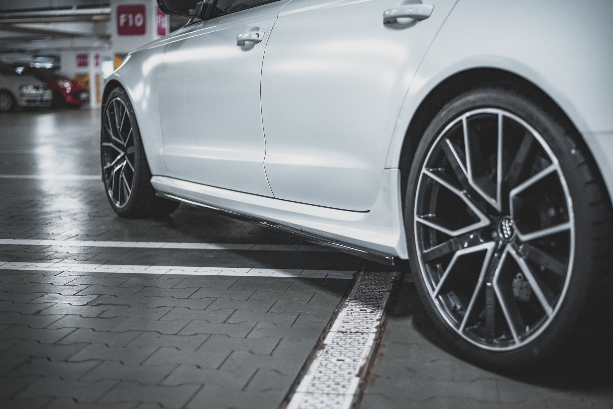 Seitenschweller V2 Ansatz für für Audi RS6 C7 Carbon Look