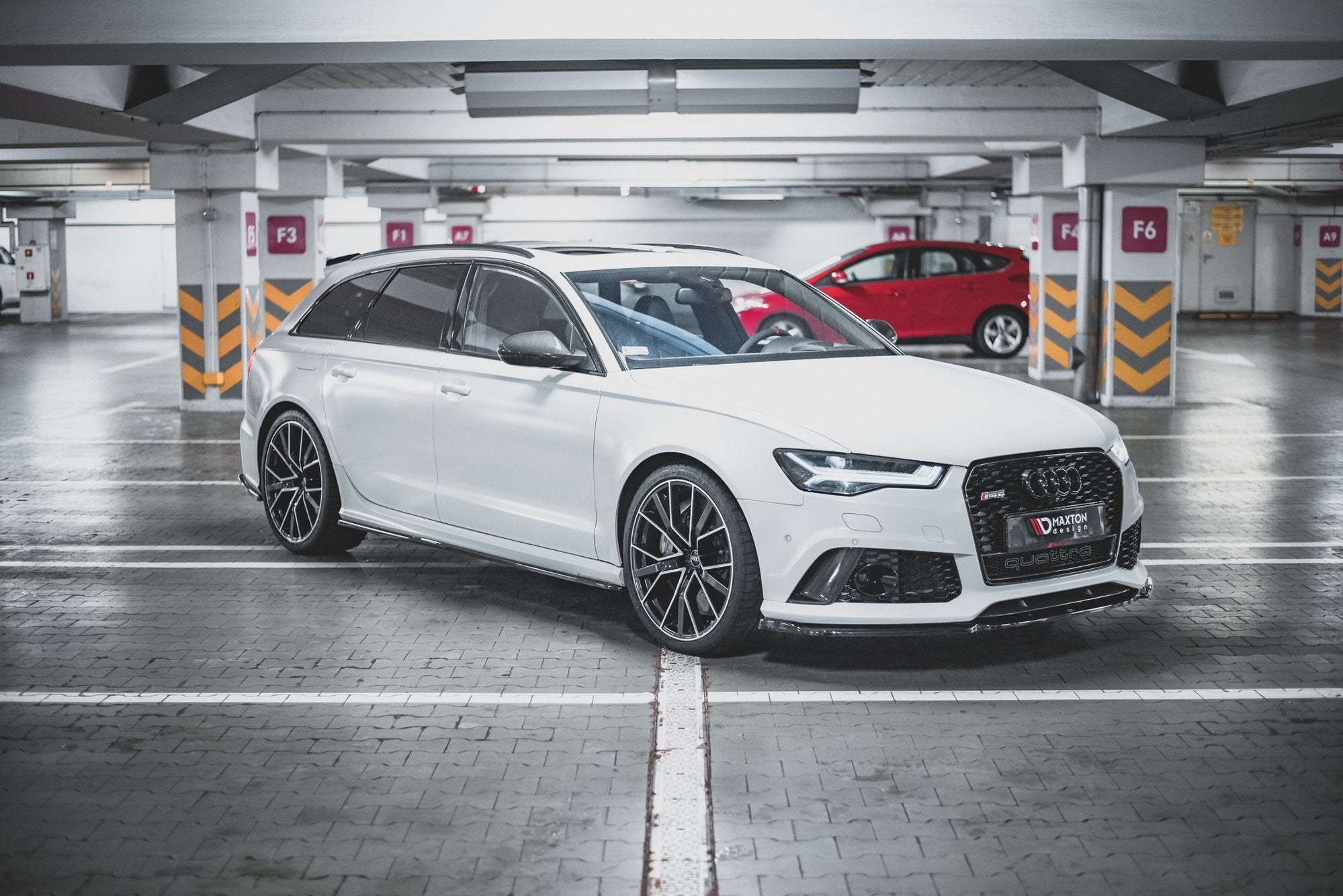 Seitenschweller V2 Ansatz für für Audi RS6 C7 Carbon Look