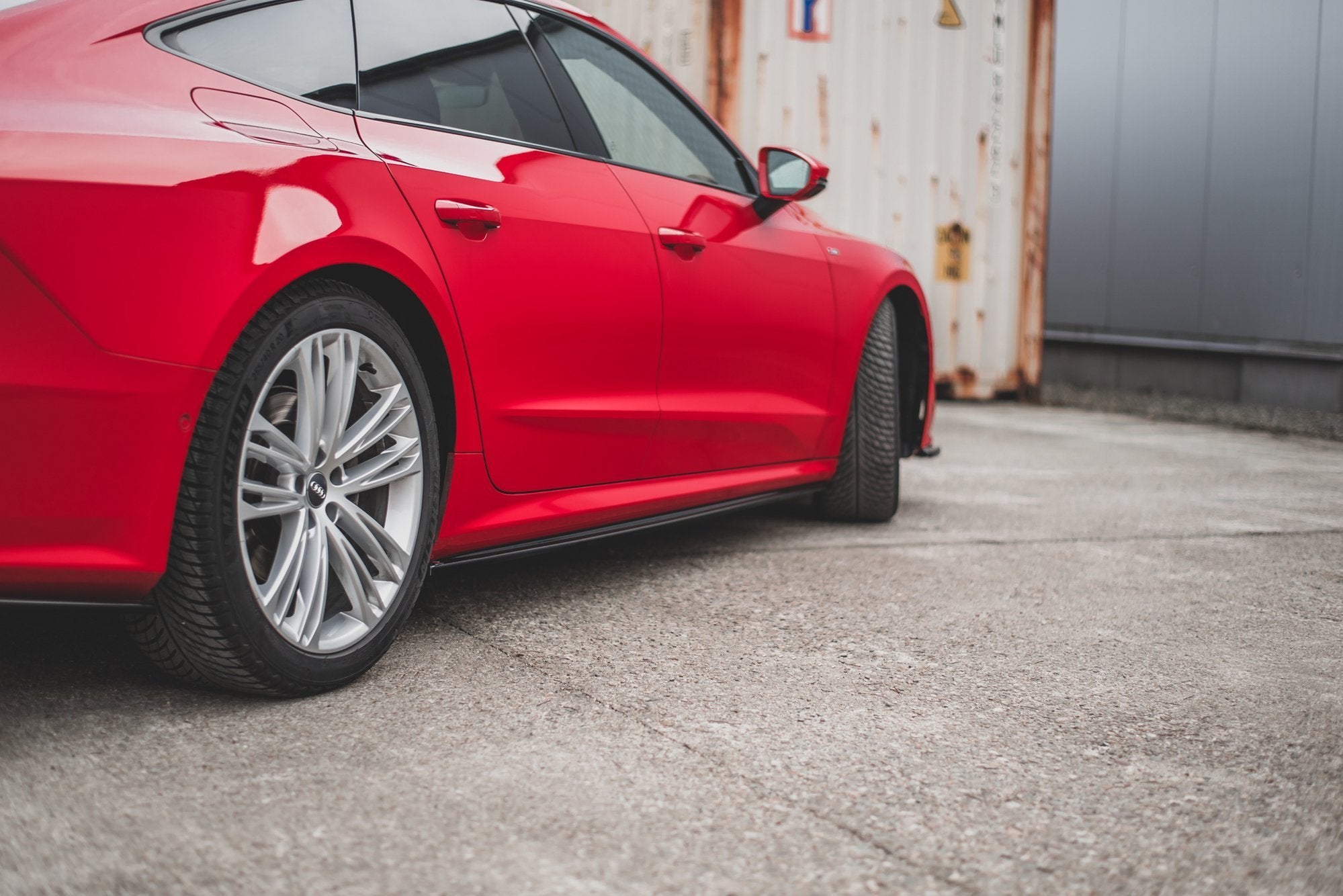 Seitenschweller Ansatz für Audi A7 C8 S-Line / S7 C8 Carbon Look