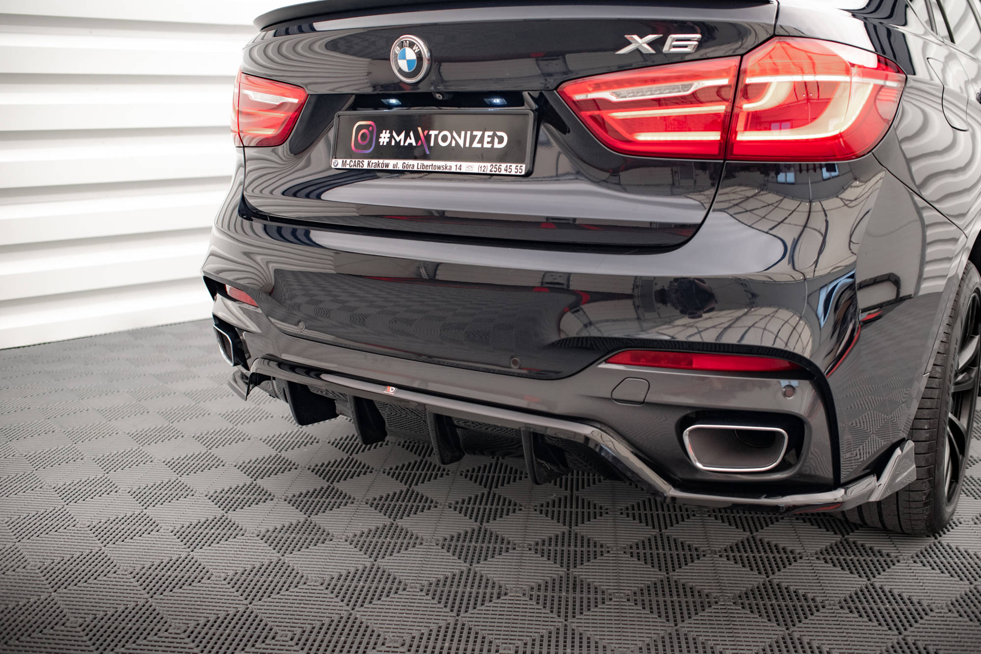 Mittlerer Cup Diffusor DTM Look Heck Ansatz für BMW X6 M-Paket F16