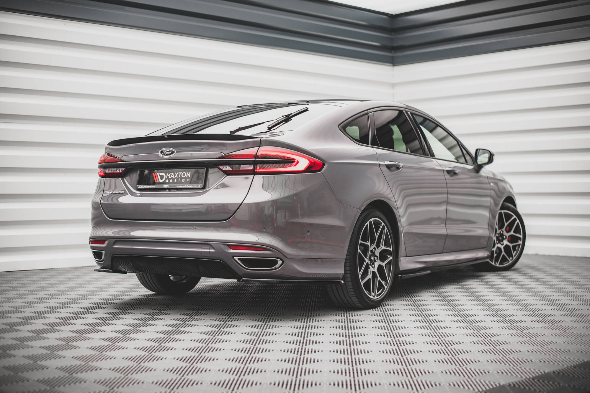 Heck Ansatz Flaps Diffusor V1 für Ford Mondeo ST-Line Mk5 Facelift