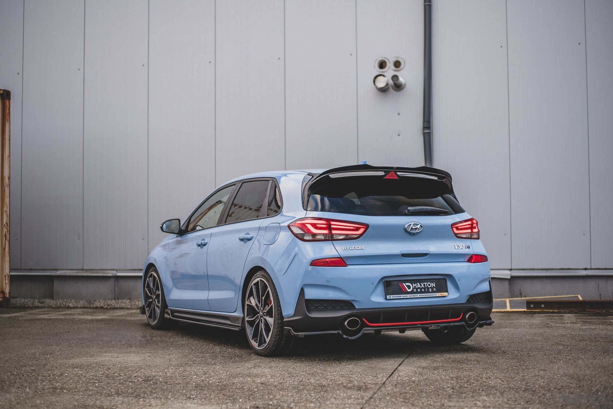 Mittlerer Cup Diffusor DTM Look Heck Ansatz für Hyundai I30 N Mk3 Hatchback