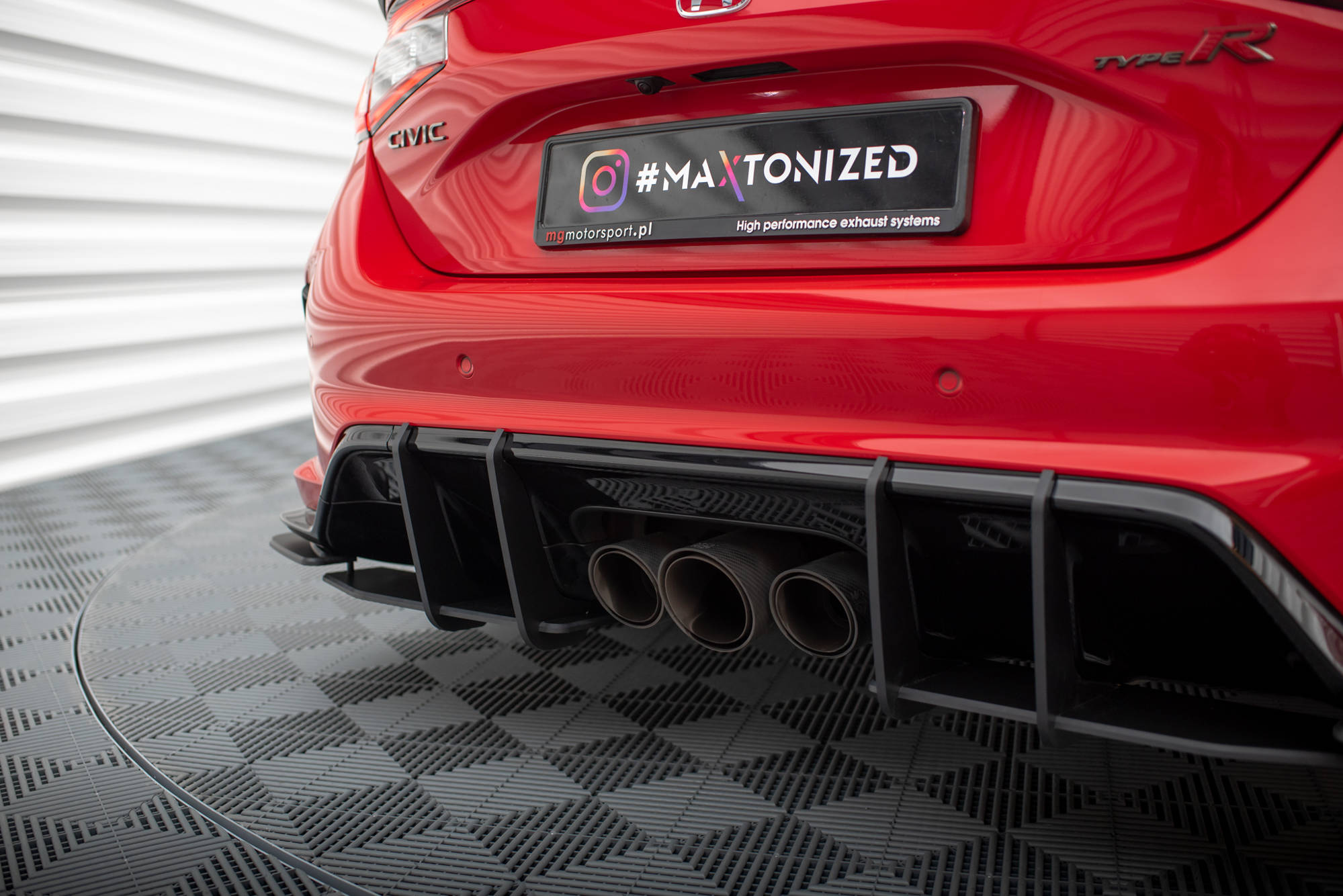 Street Pro Heck Ansatz Flaps Diffusor +Flaps für Honda Civic Type-R Mk 11