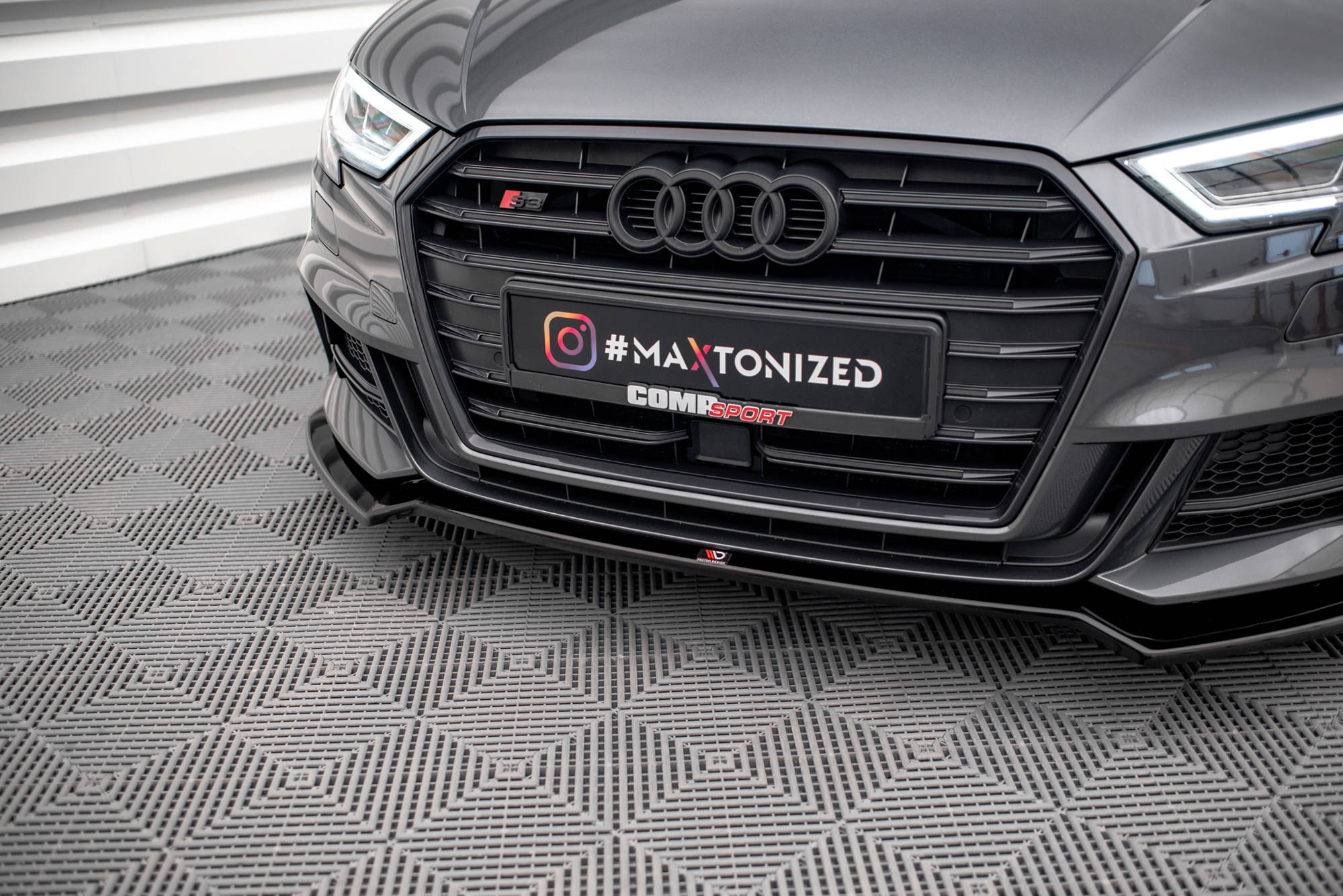 Frontlippe V2 für Audi S3 / A3 S-Line Sportback 8V Facelift