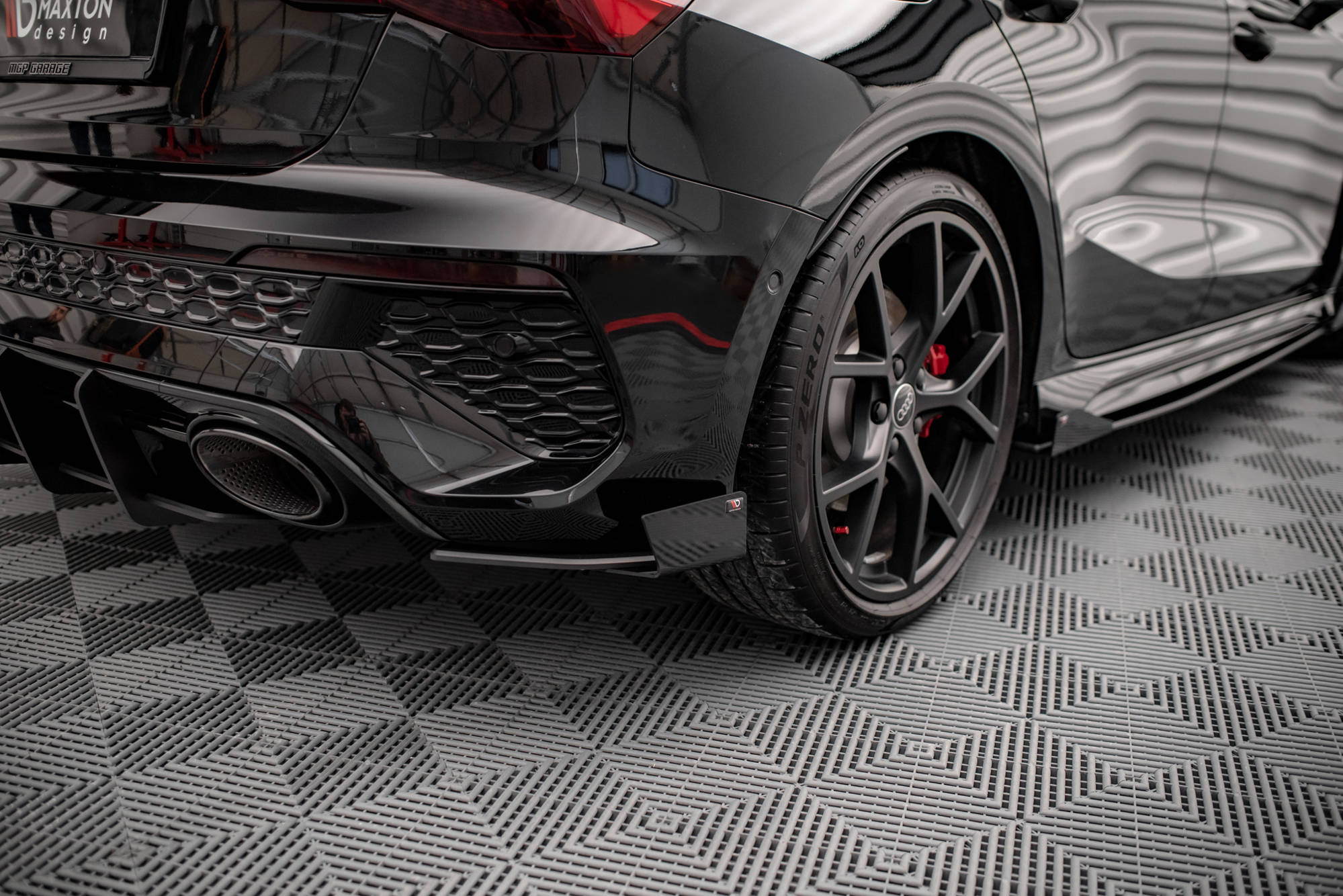 Street Pro Flaps Heckansatz Flaps Heckansatz +Flaps für Audi RS3 Sportback 8Y