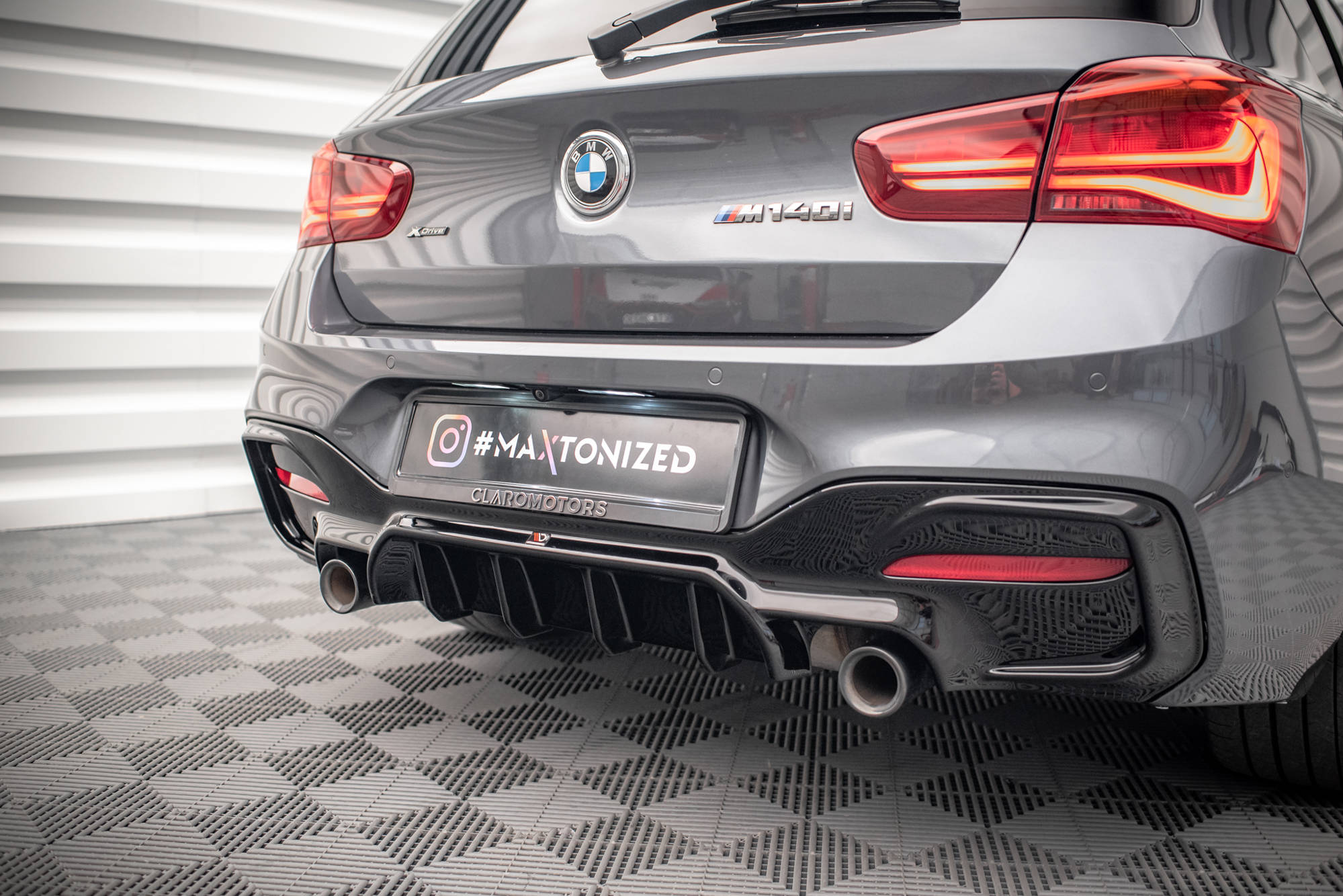 Diffusor Heck Ansatz für Bmw 1 F20/ F21 Facelift M-Power