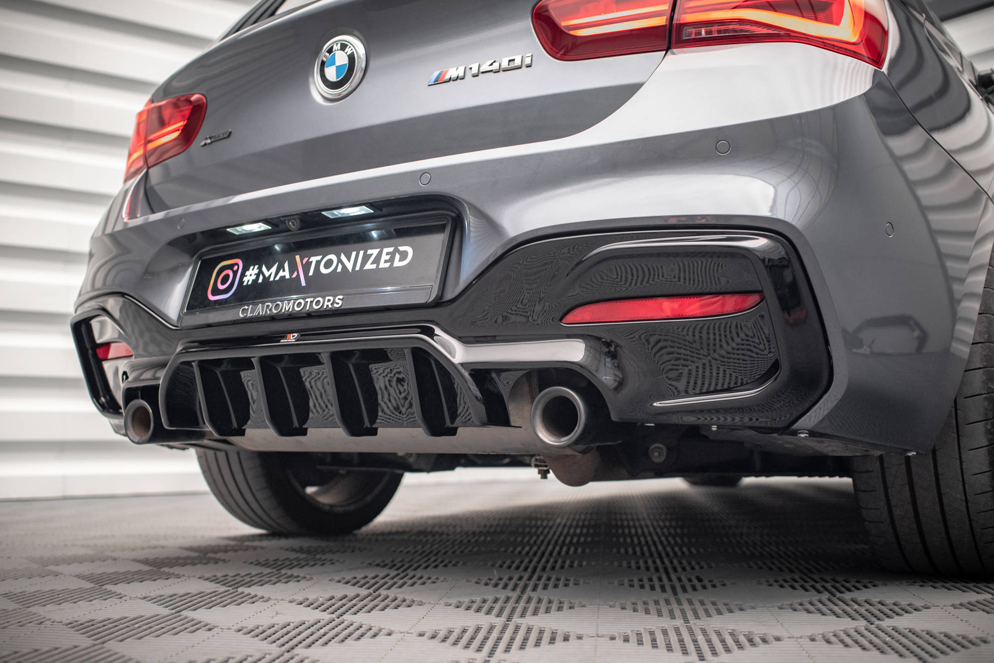 Diffusor Heck Ansatz für Bmw 1 F20/ F21 Facelift M-Power