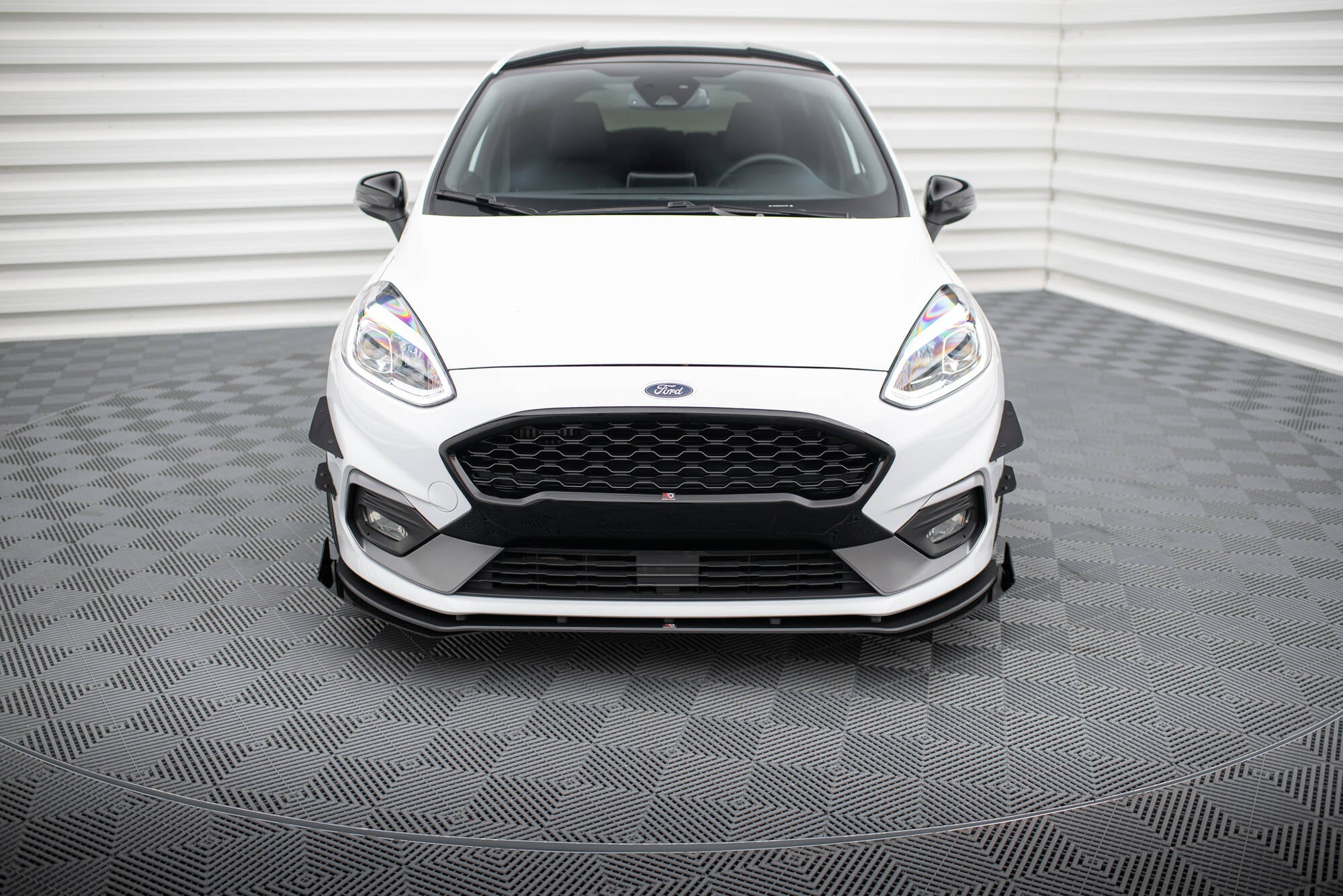 Street Pro Frontlippe für + Front Stoßstangen Racing Flaps passend für Ford Fiesta Mk8 ST / ST-Line