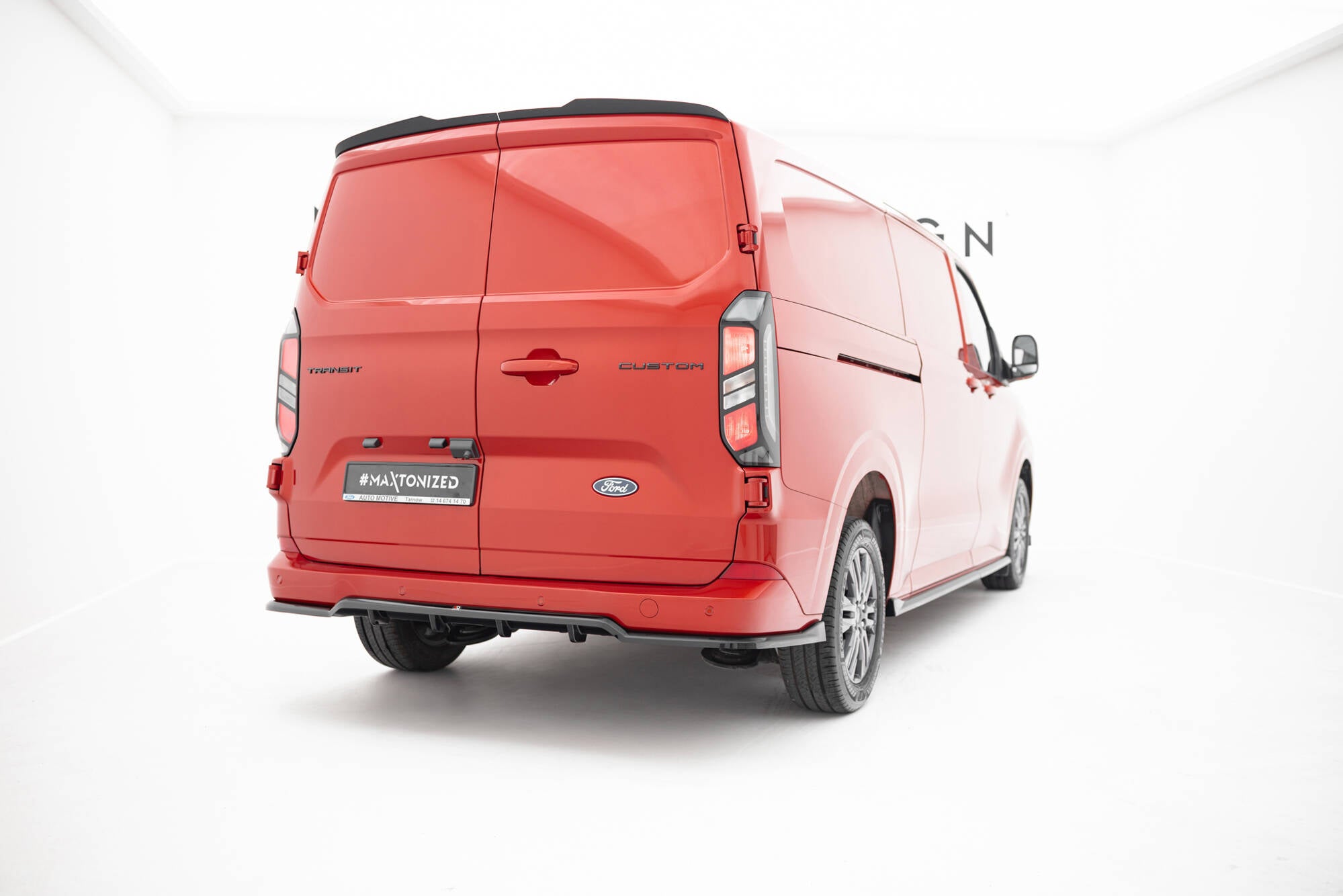 Mittlerer Cup Diffusor DTM Look Heck Ansatz für Ford Transit Custom / Tourneo Custom Mk2