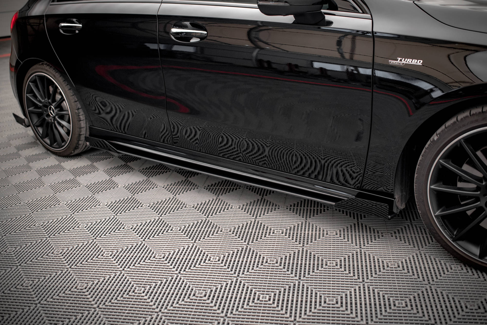 Street Pro Seitenschweller Ansatz für + Flaps Mercedes A35 AMG / AMG-Line Aero Pack W177