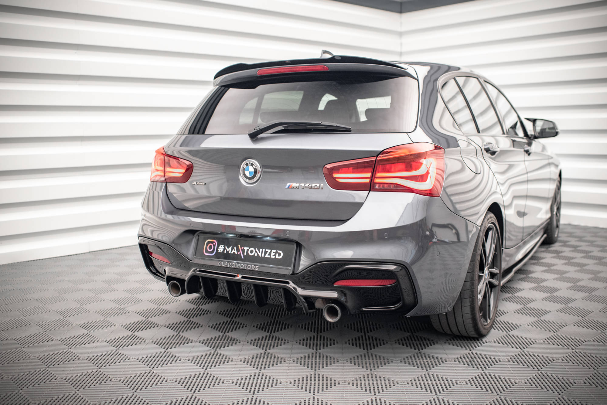 Diffusor Heck Ansatz für Bmw 1 F20/ F21 Facelift M-Power