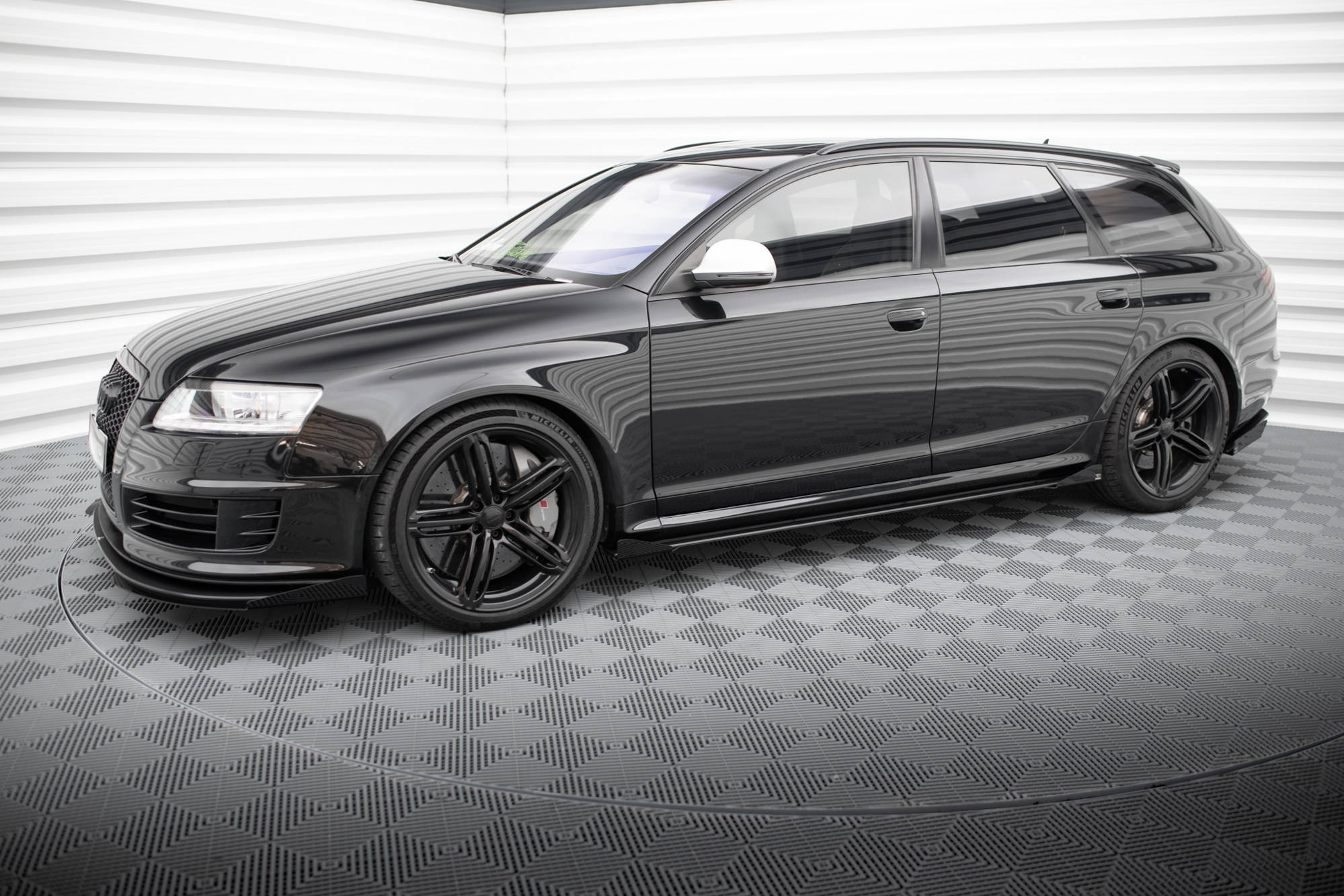 Street Pro Seitenschweller Ansatz + Flaps für Audi RS6 Avant C6