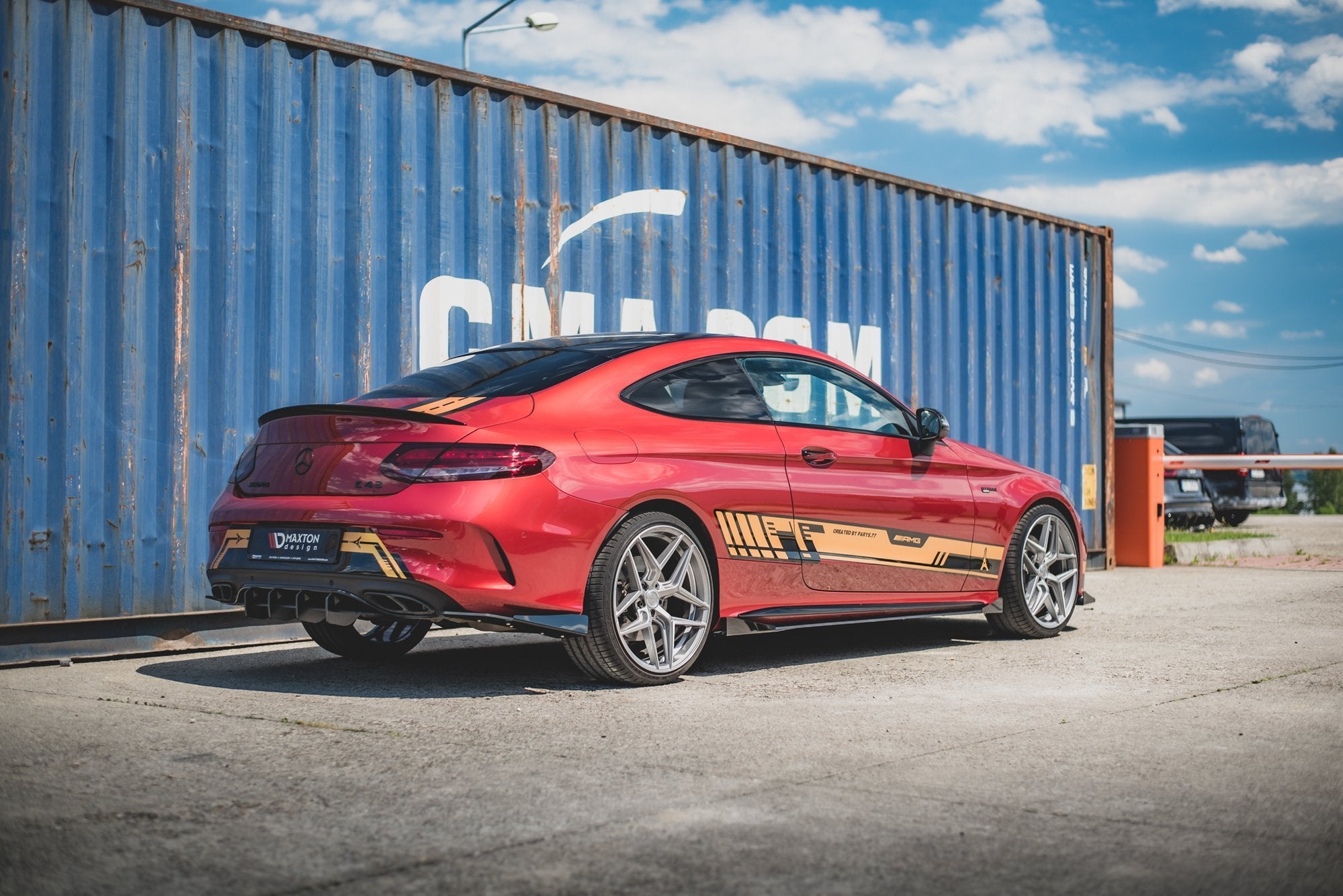 Street Pro Heck Ansatz Flaps Diffusor +Flaps für Mercedes-AMG C43 Coupe C205
