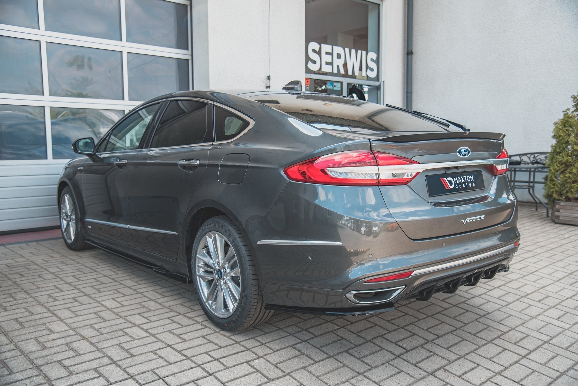 Heck Ansatz Flaps Diffusor für Ford Mondeo Vignale Mk5 Facelift