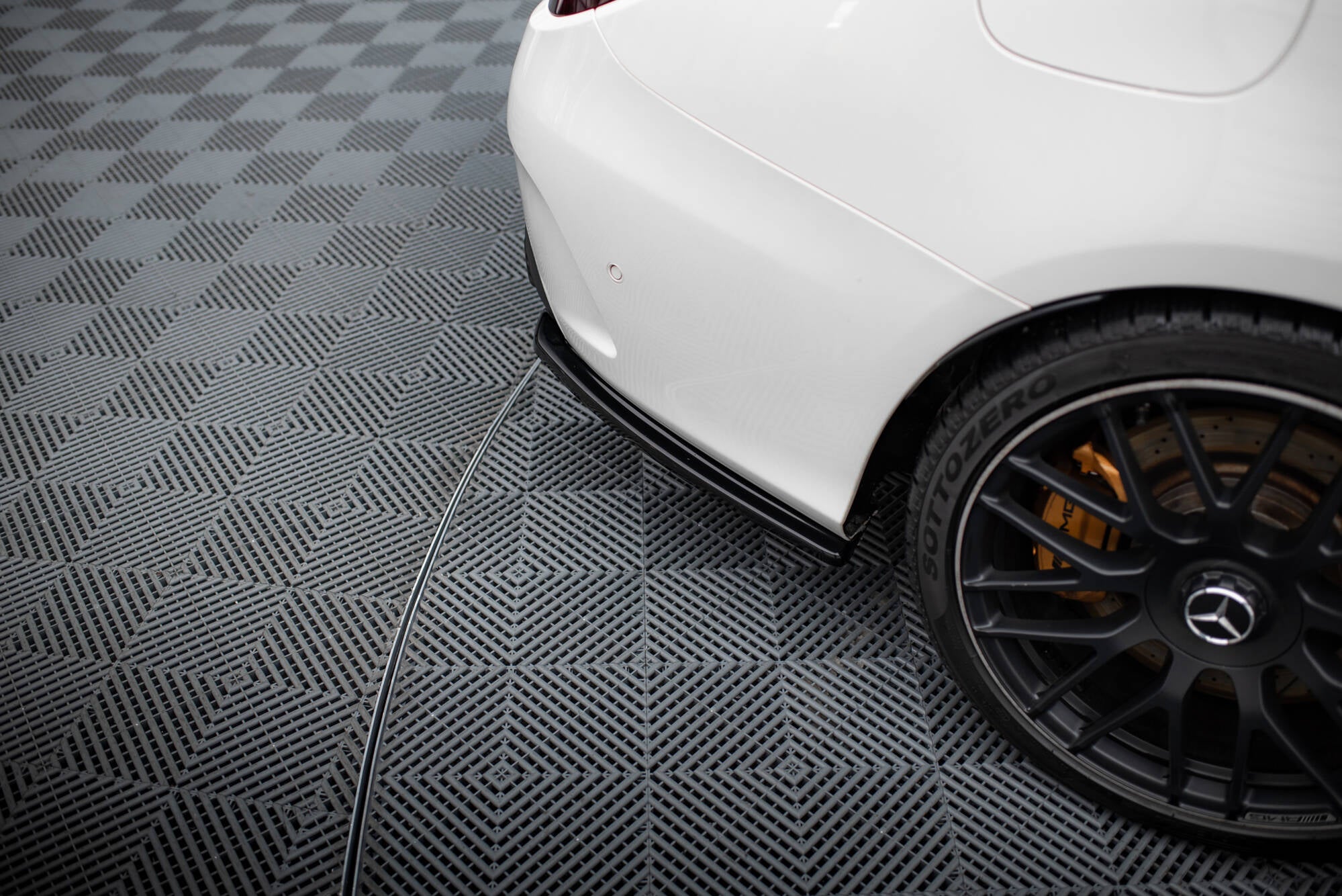 Heck Ansatz Flaps Diffusor für Mercedes C-Klasse S205 63 AMG