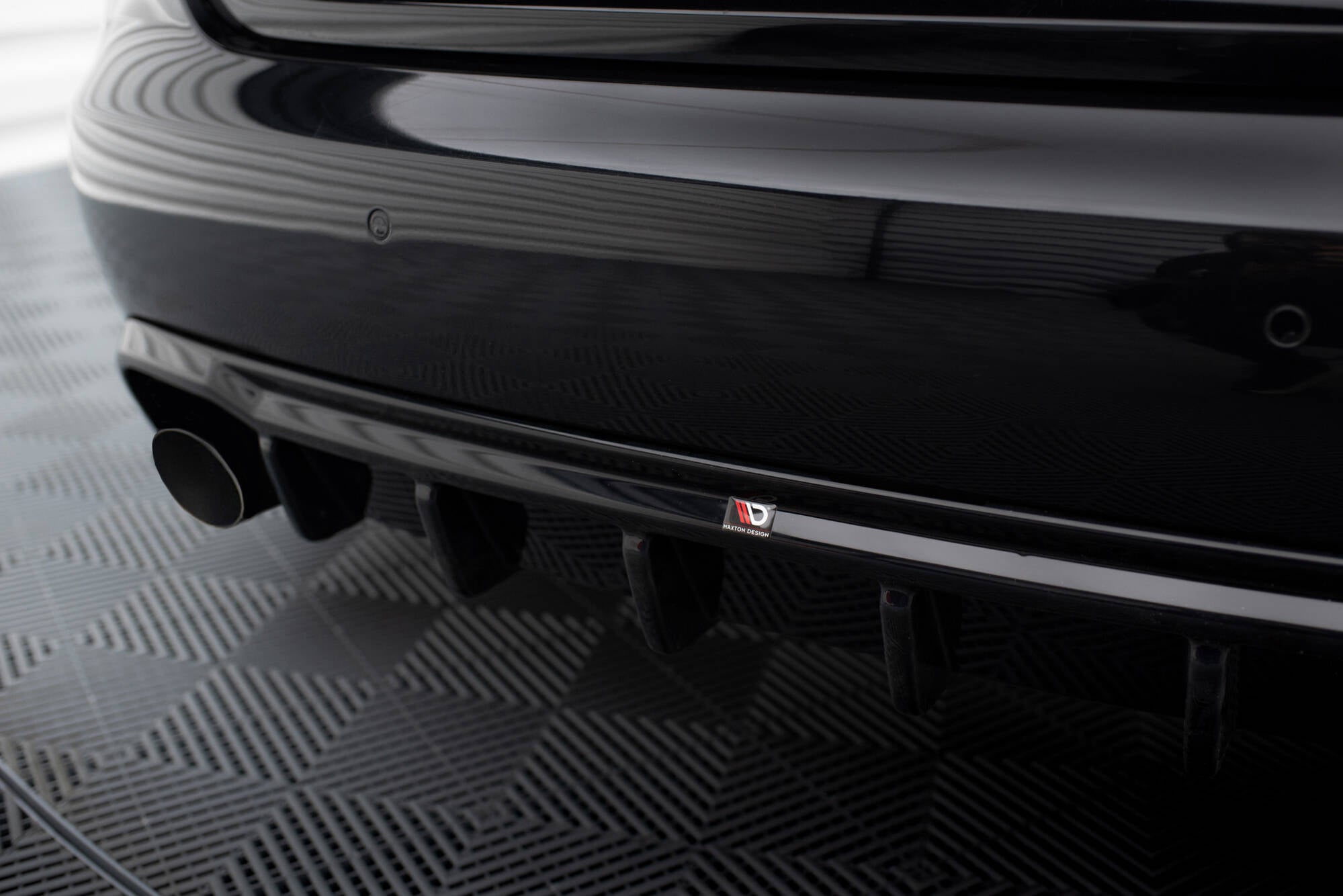 Diffusor Heck Ansatz für Audi A4 B8 (Einzelauspuff li. re.)