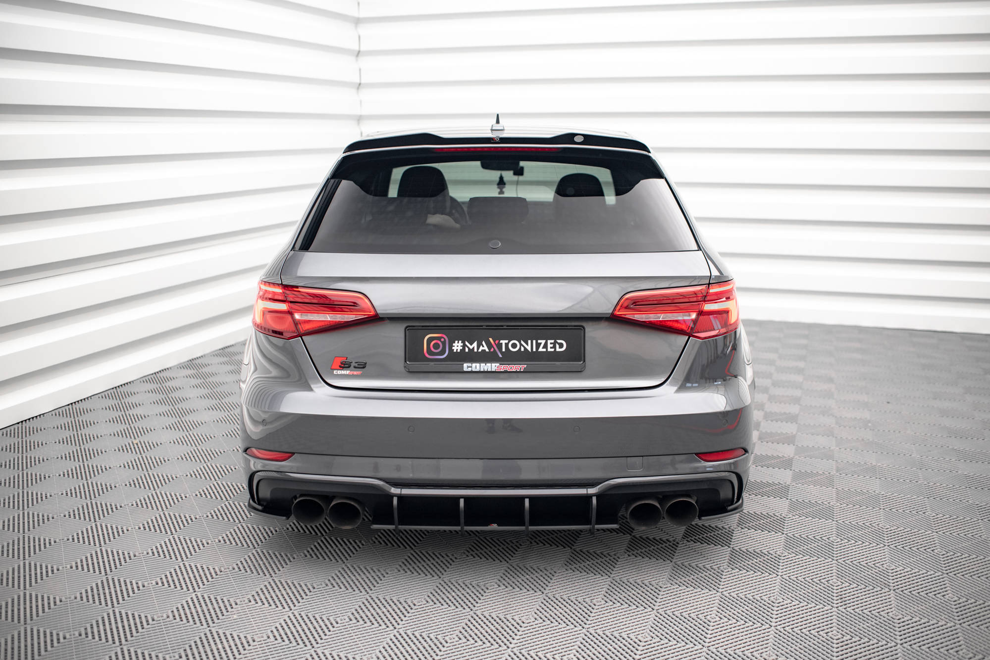 Street Pro Flaps Heckansatz Flaps Heckansatz für Audi S3 Sportback 8V Facelift