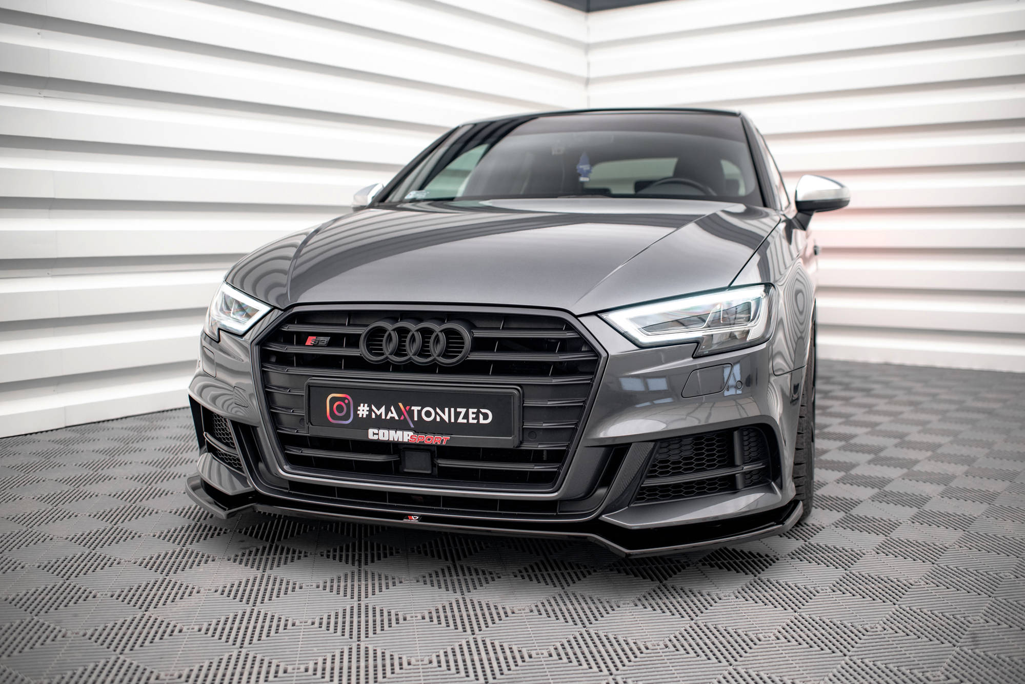 Frontlippe V2 für Audi S3 / A3 S-Line Sportback 8V Facelift