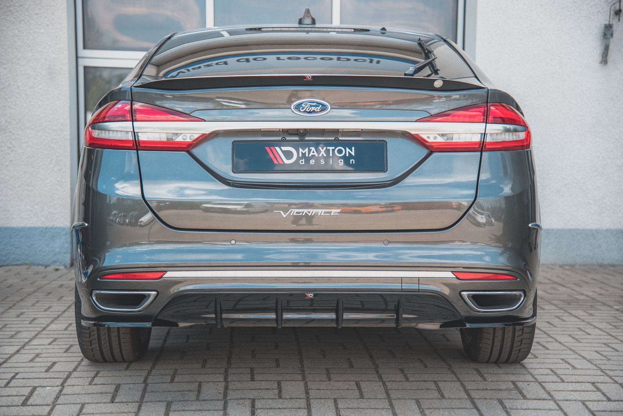 Diffusor Heck Ansatz für Ford Mondeo Vignale Mk5 Facelift