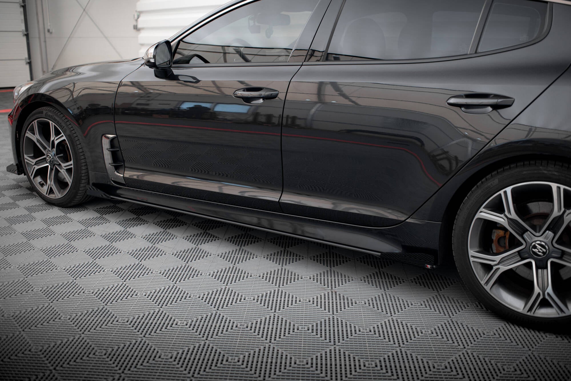 Street Pro Seitenschweller Ansatz für + Flaps Kia Stinger GT / GT-Line / Standard Mk1