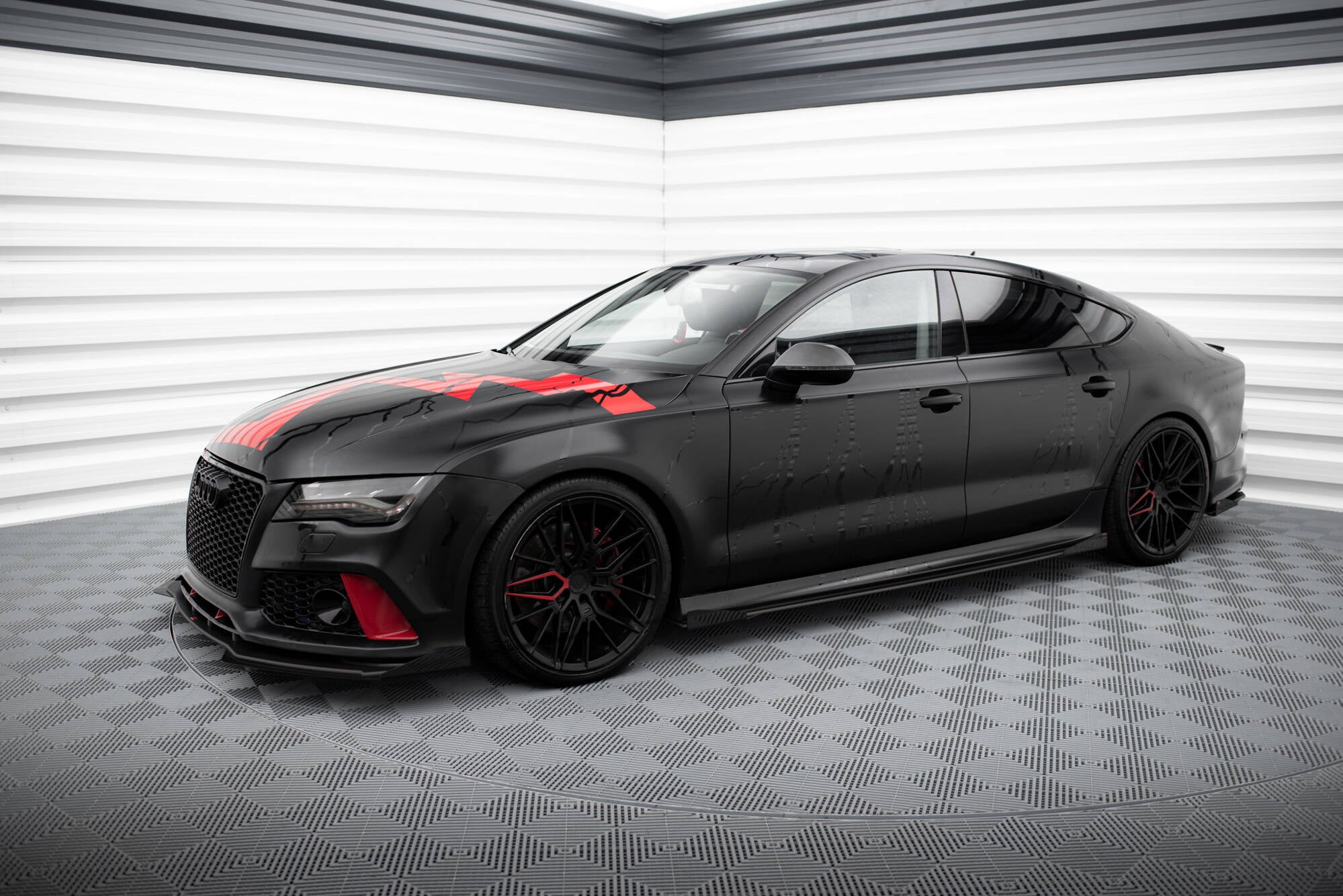 Street Pro Seitenschweller Ansatz für + Flaps Audi A7 RS7 Look C7