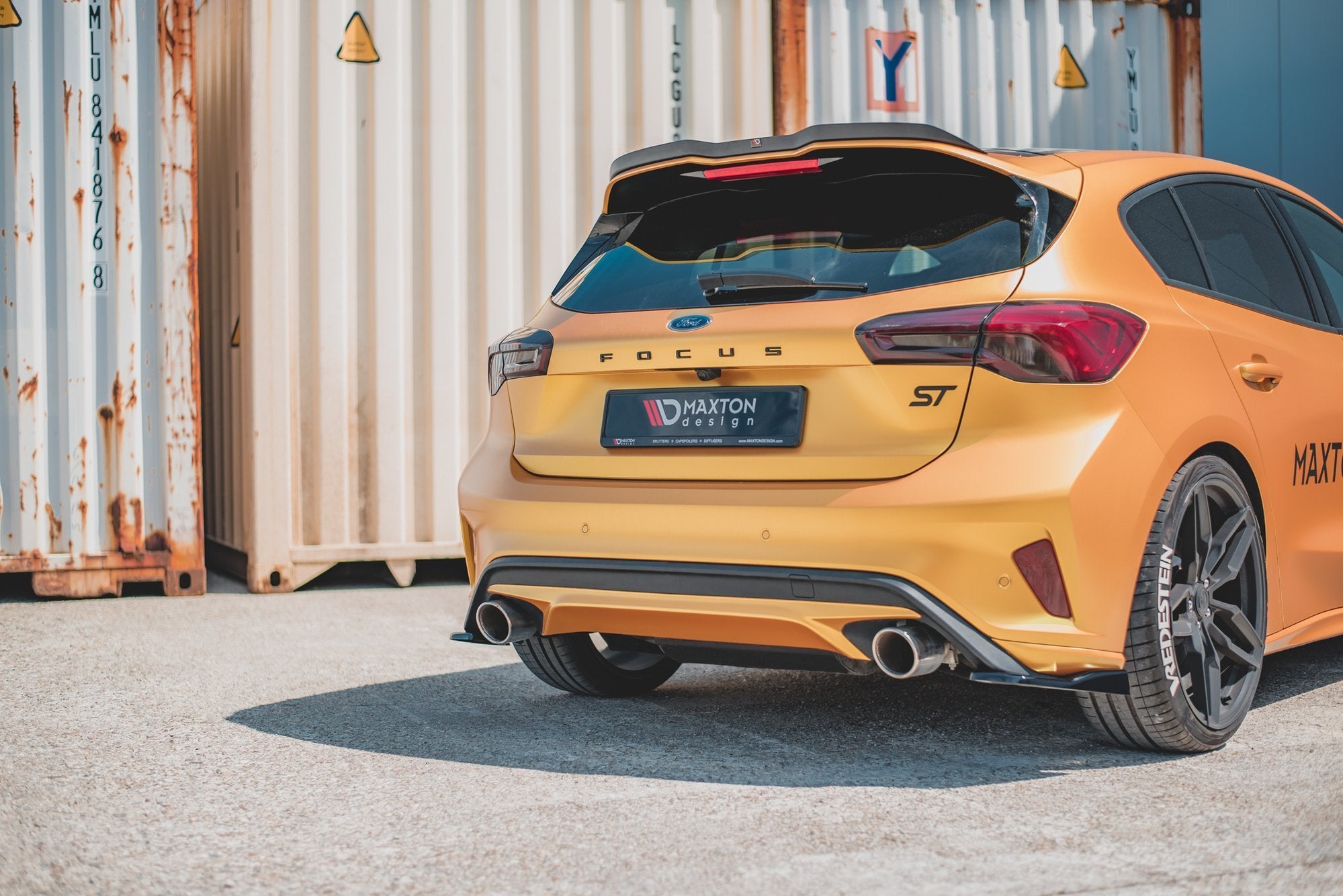 Heck Ansatz Flaps Diffusor V2 für Ford Focus Hatchback ST Mk4