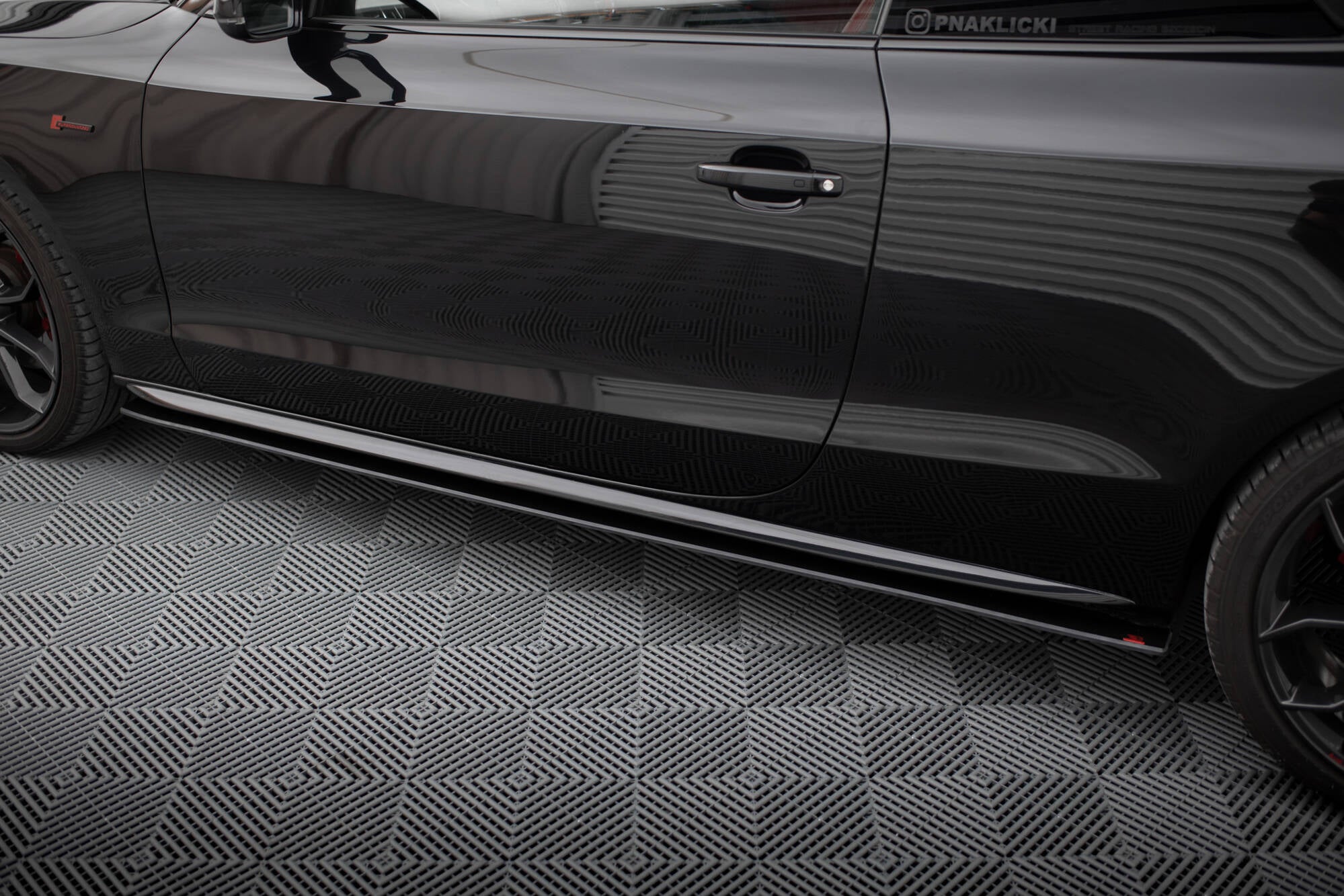 Street Pro Seitenschweller Ansatz für Audi A5 / A5 S-Line / S5 Coupe / Cabrio 8T / 8T Facelift