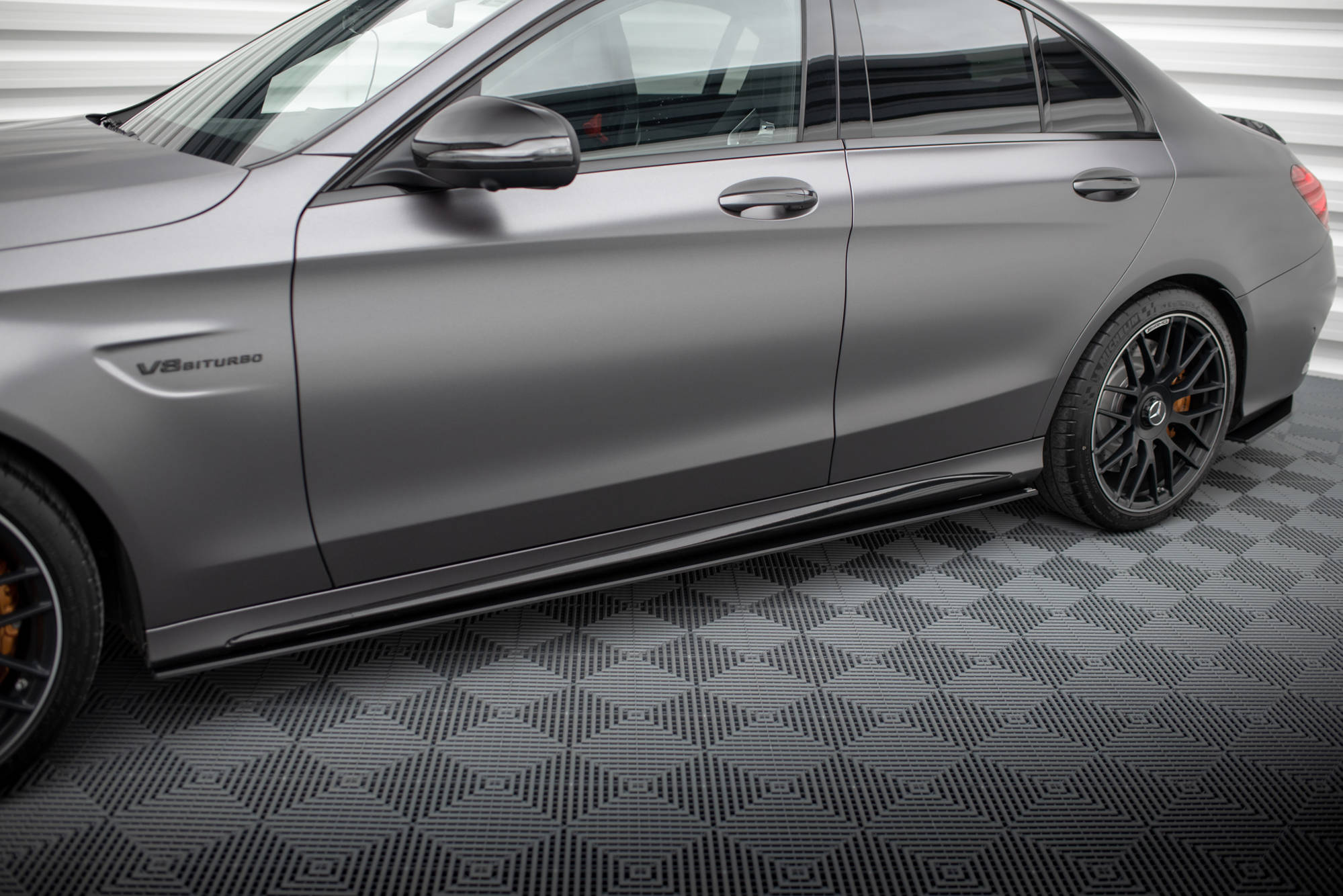 Street Pro Seitenschweller Ansatz für Mercedes-AMG C63 Limousine / Kombi W205 Facelift