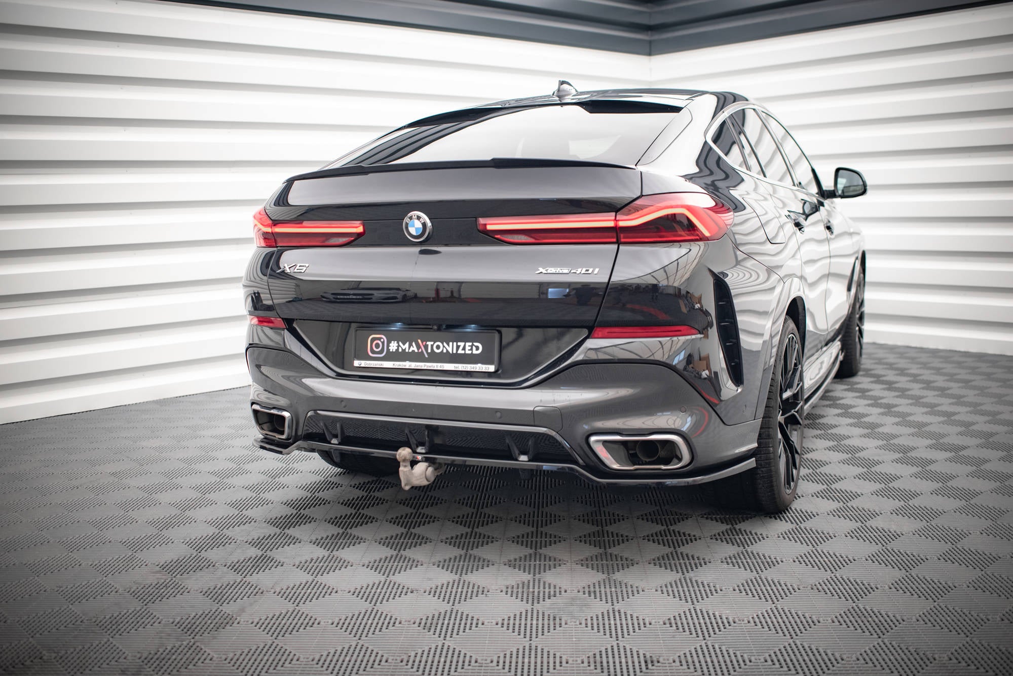 Mittlerer Cup Diffusor V3 DTM Look Heck Ansatz für BMW X6 M - Paket G06